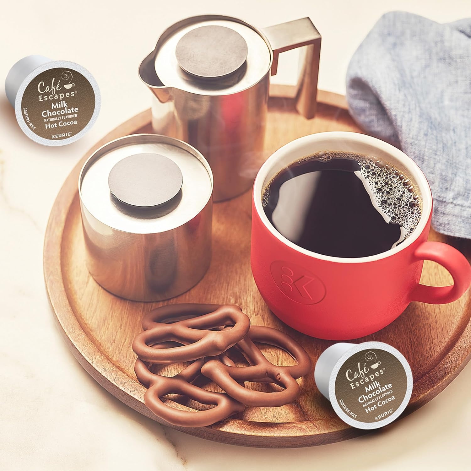 image:imageCafe Escapes Chai Latte Keurig SingleServe KCup Pods 96 CountMilk Chocolate