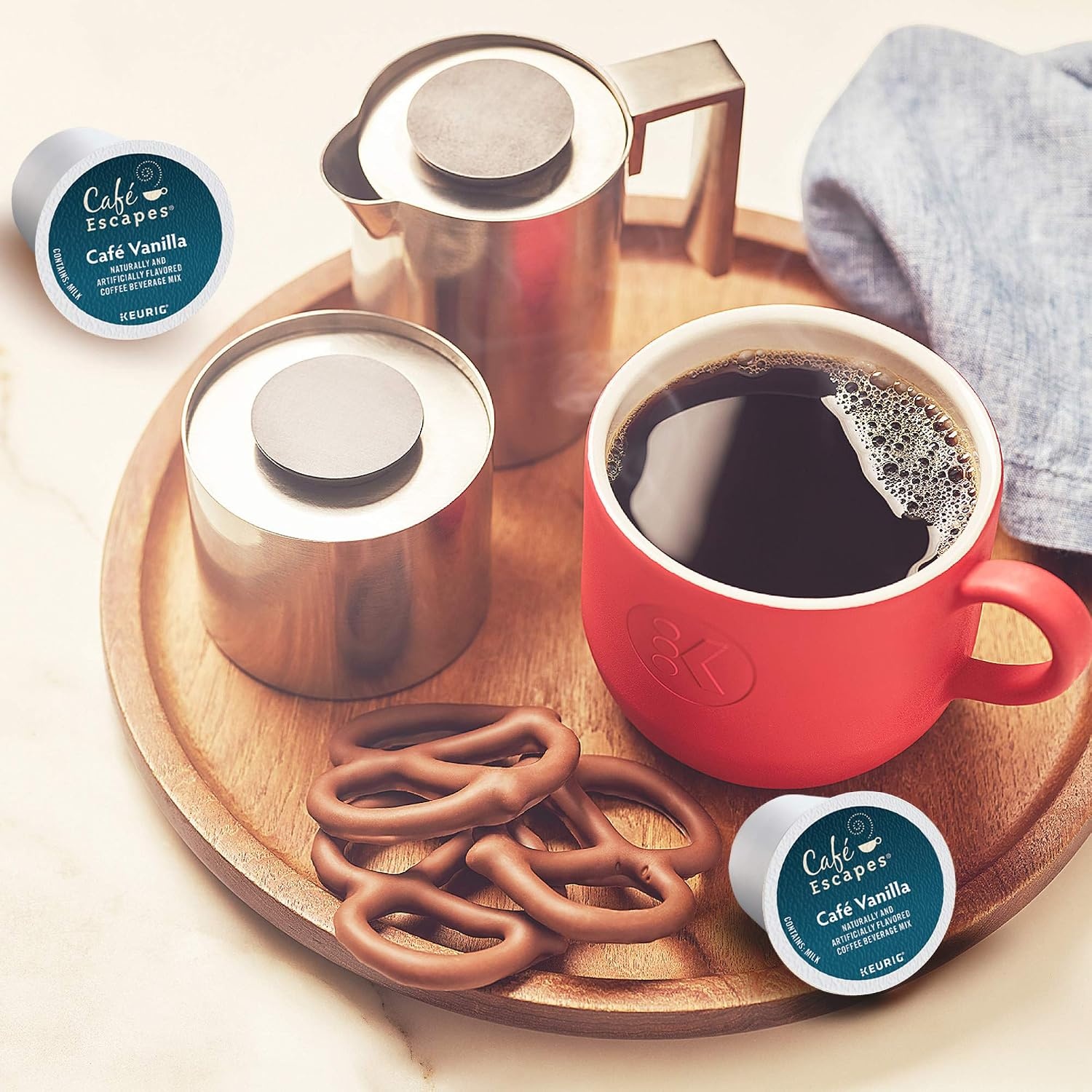 image:imageCafe Escapes Chai Latte Keurig SingleServe KCup Pods 96 CountVanilla