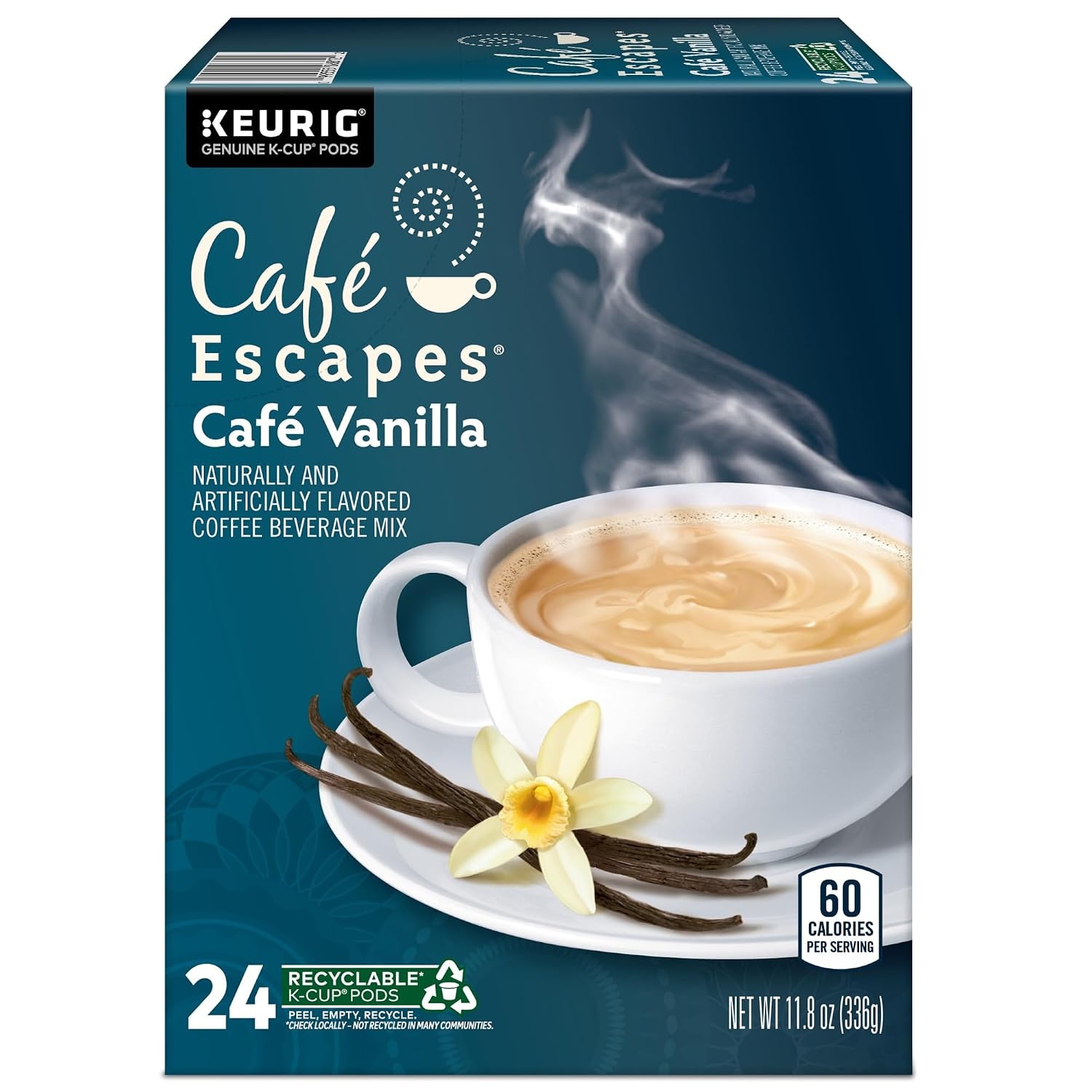 image:imageCafe Escapes Chai Latte Keurig SingleServe KCup Pods 96 CountVanilla