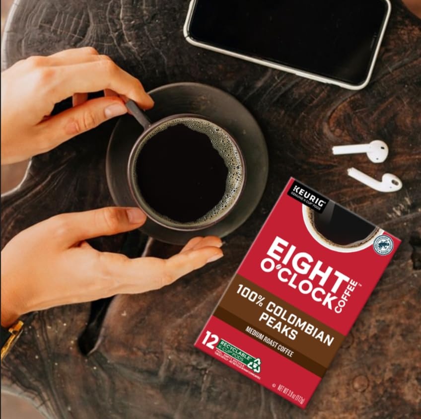 image:imageEight OClock Coffee Colombian Peaks SingleServe Keurig KCup Pods Medium Roast Coffee Pods 96 CountColombian Peaks