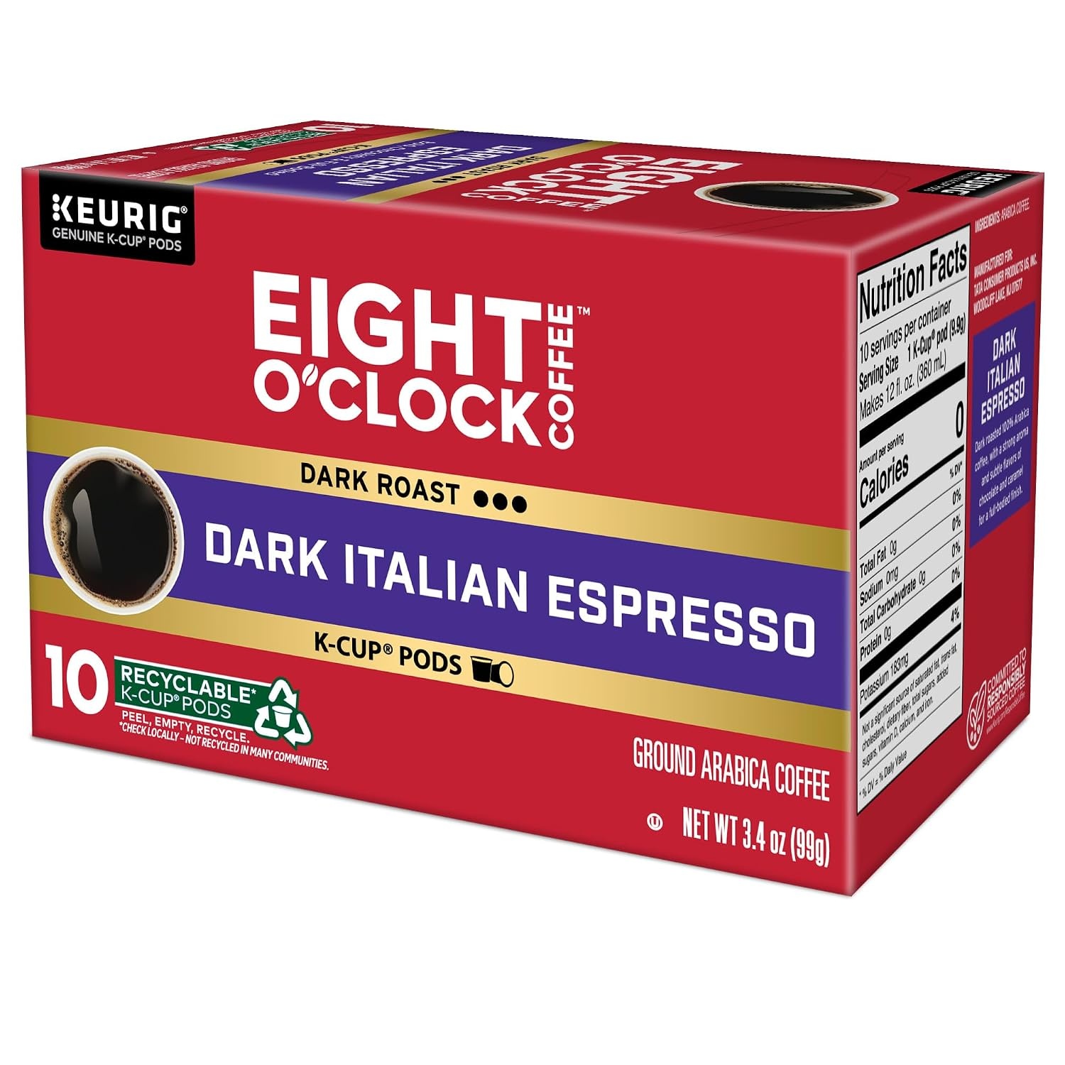 image:imageEight OClock Coffee Colombian Peaks SingleServe Keurig KCup Pods Medium Roast Coffee Pods 96 CountDark Italian