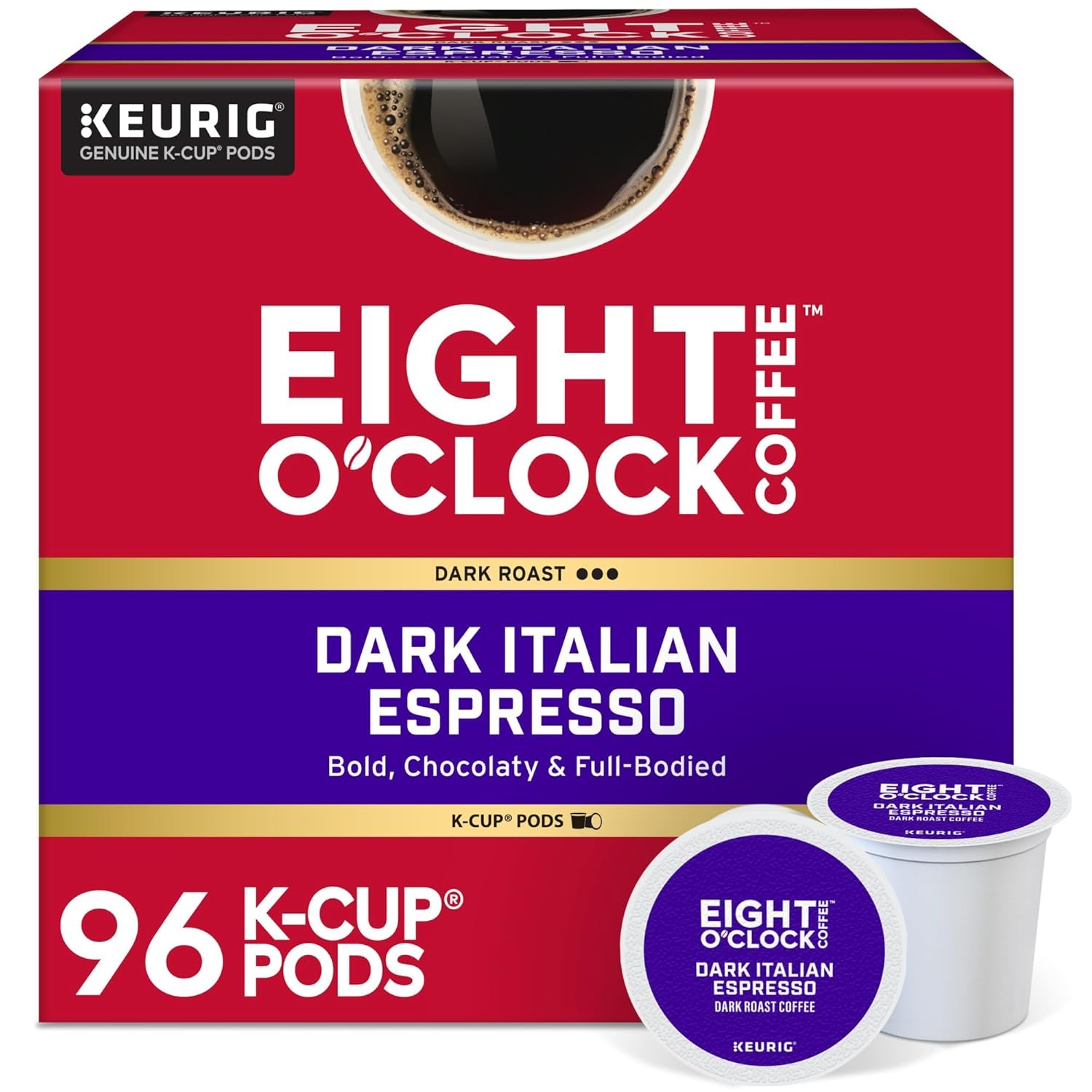 image:imageEight OClock Coffee Colombian Peaks SingleServe Keurig KCup Pods Medium Roast Coffee Pods 96 CountDark Italian