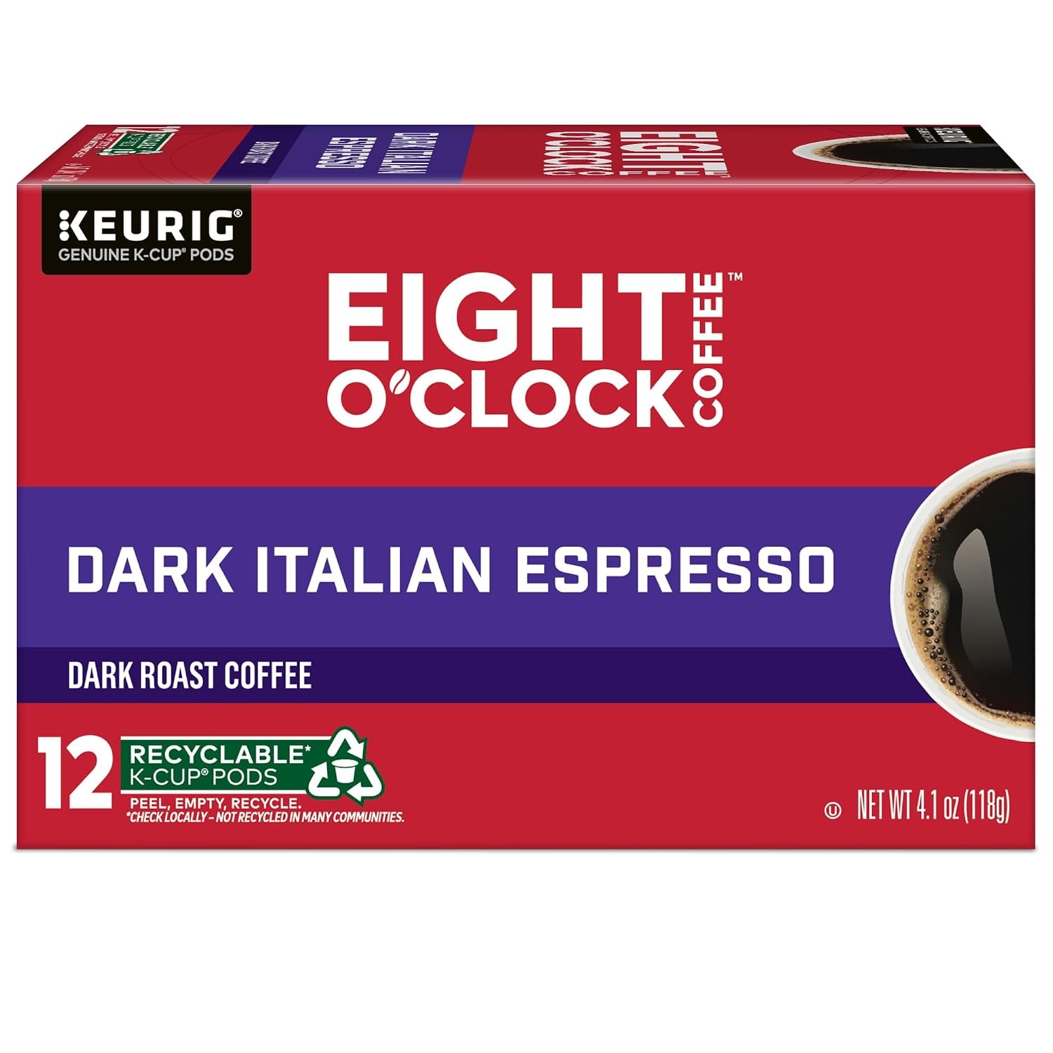 image:imageEight OClock Coffee Colombian Peaks SingleServe Keurig KCup Pods Medium Roast Coffee Pods 96 CountDark Italian