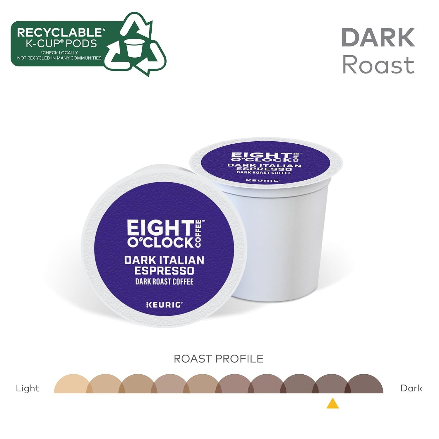 image:imageEight OClock Coffee Colombian Peaks SingleServe Keurig KCup Pods Medium Roast Coffee Pods 96 CountDark Italian