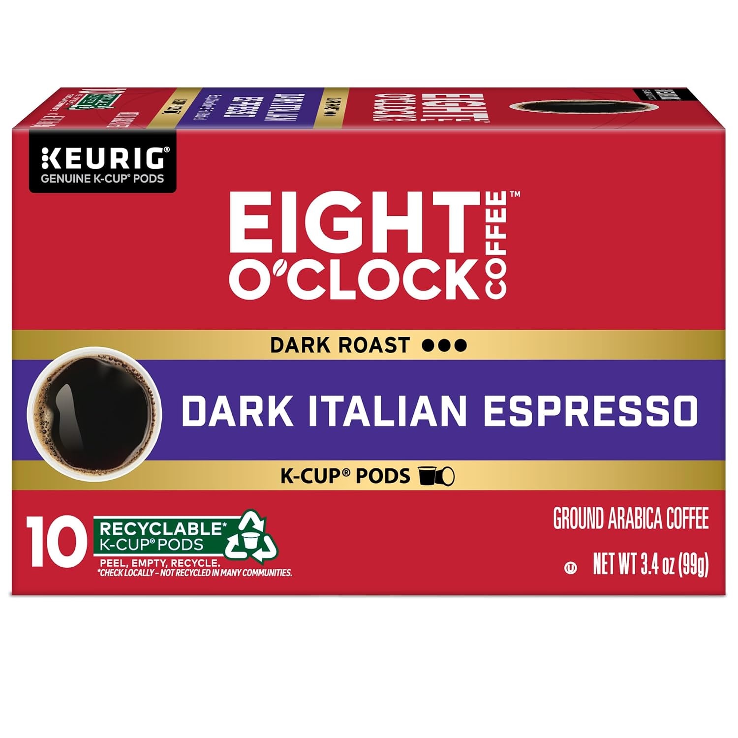 image:imageEight OClock Coffee Colombian Peaks SingleServe Keurig KCup Pods Medium Roast Coffee Pods 96 CountDark Italian