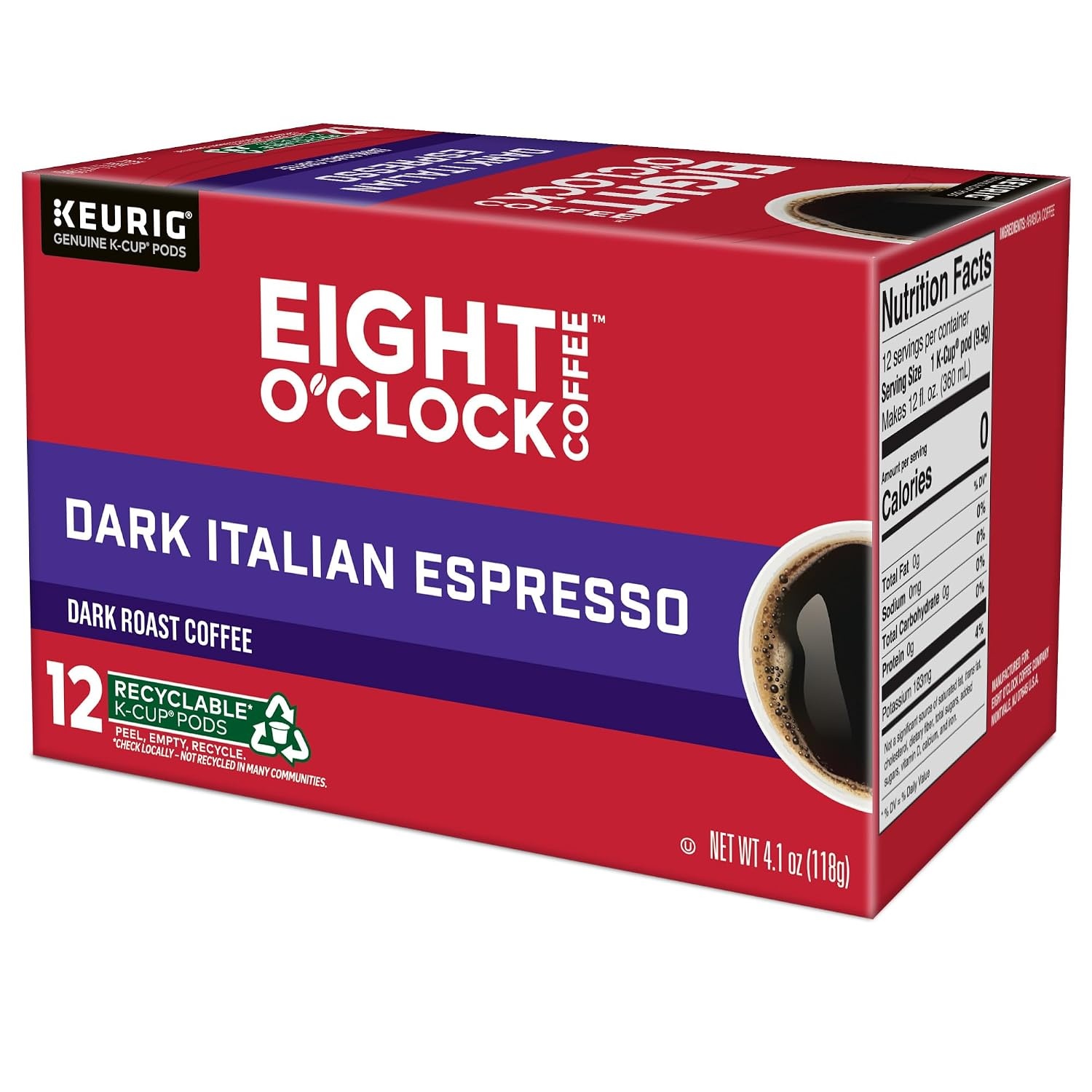 image:imageEight OClock Coffee Colombian Peaks SingleServe Keurig KCup Pods Medium Roast Coffee Pods 96 CountDark Italian