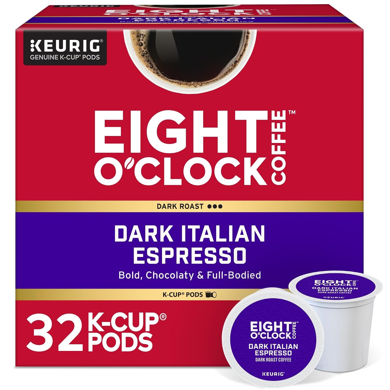 image:imageEight OClock Coffee Colombian Peaks SingleServe Keurig KCup Pods Medium Roast Coffee Pods 96 CountDark Italian