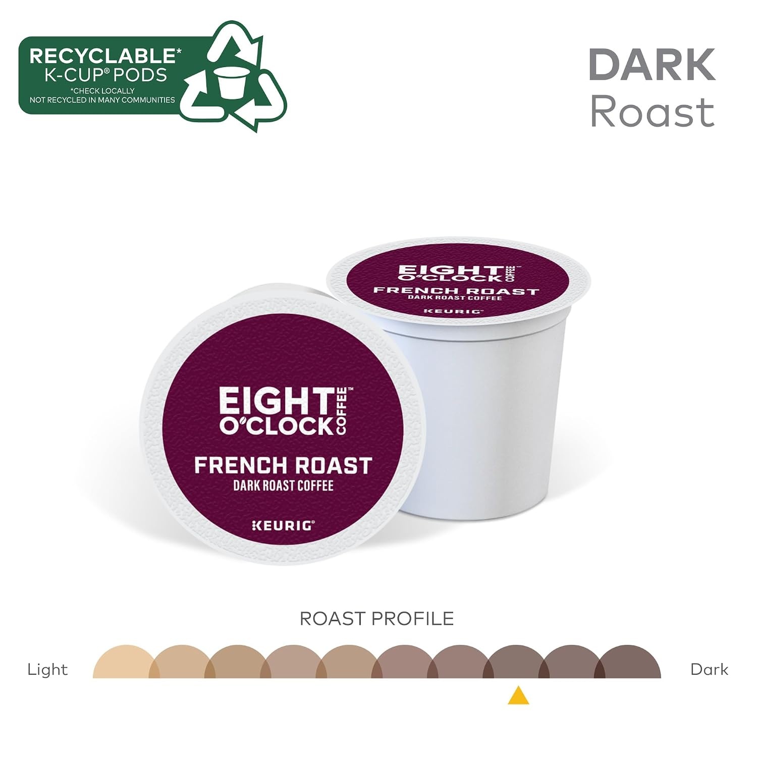image:imageEight OClock Coffee Colombian Peaks SingleServe Keurig KCup Pods Medium Roast Coffee Pods 96 CountFrench Roast