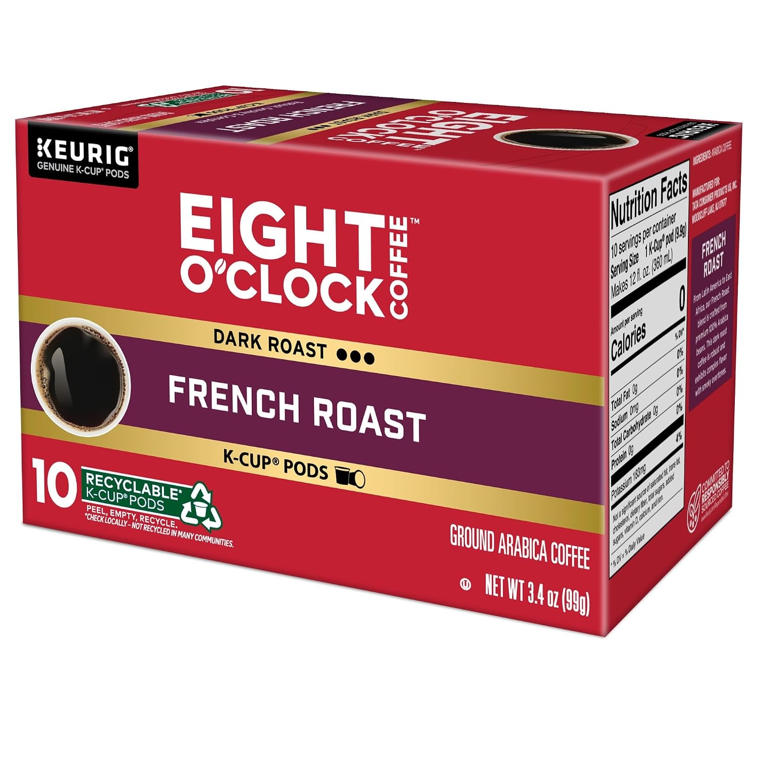 image:imageEight OClock Coffee Colombian Peaks SingleServe Keurig KCup Pods Medium Roast Coffee Pods 96 CountFrench Roast