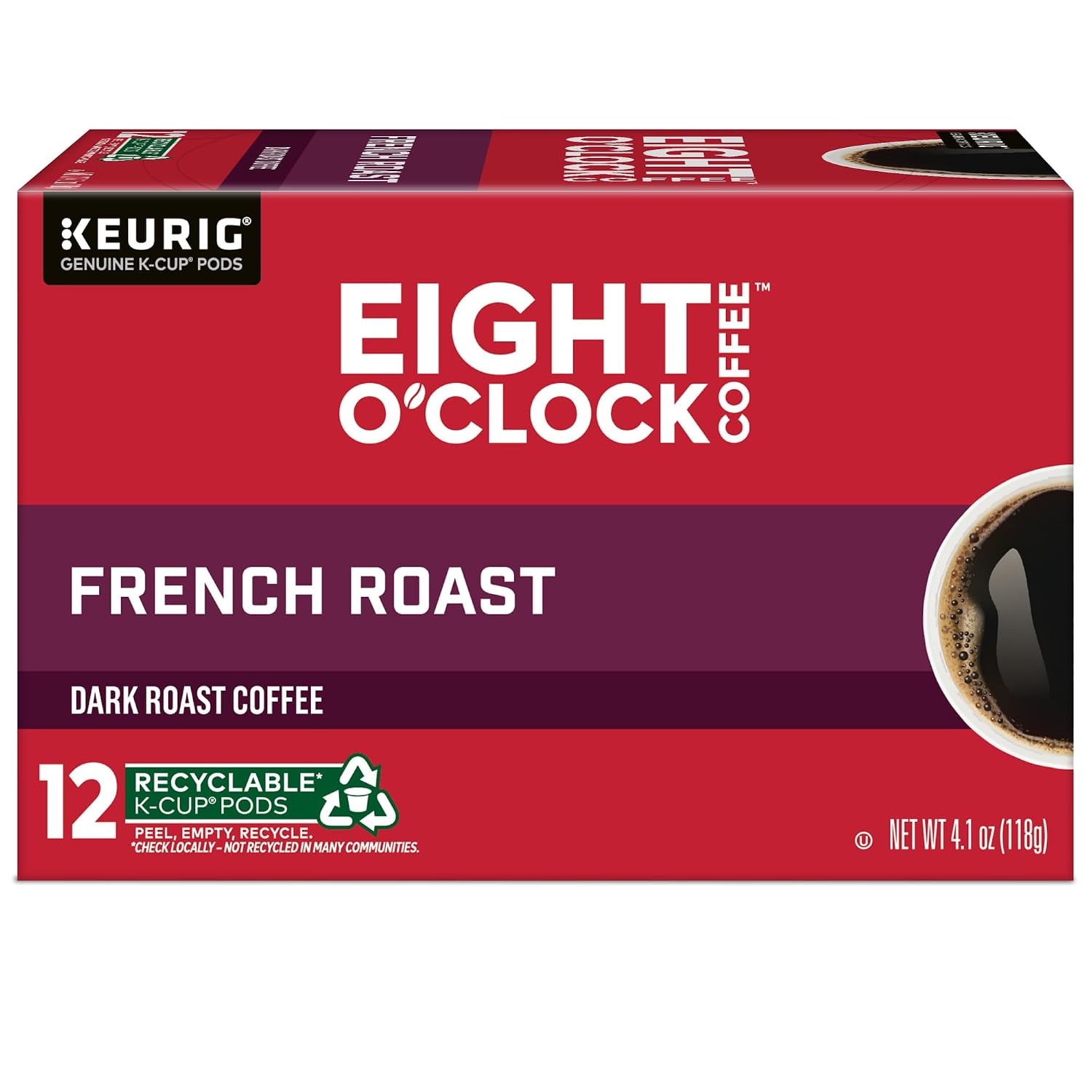 image:imageEight OClock Coffee Colombian Peaks SingleServe Keurig KCup Pods Medium Roast Coffee Pods 96 CountFrench Roast