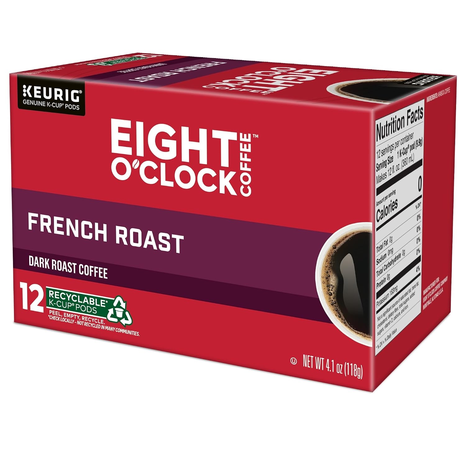 image:imageEight OClock Coffee Colombian Peaks SingleServe Keurig KCup Pods Medium Roast Coffee Pods 96 CountFrench Roast