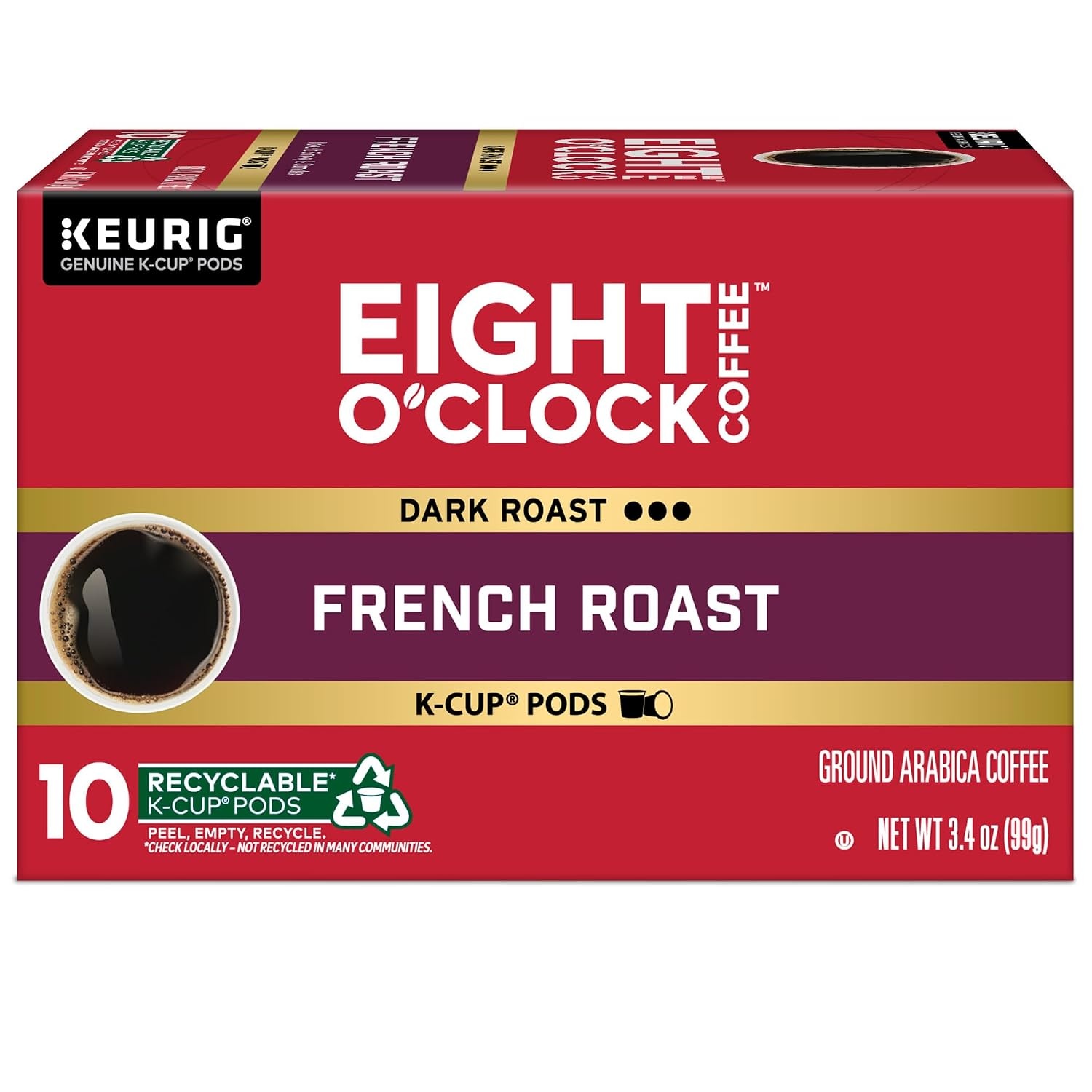 image:imageEight OClock Coffee Colombian Peaks SingleServe Keurig KCup Pods Medium Roast Coffee Pods 96 CountFrench Roast