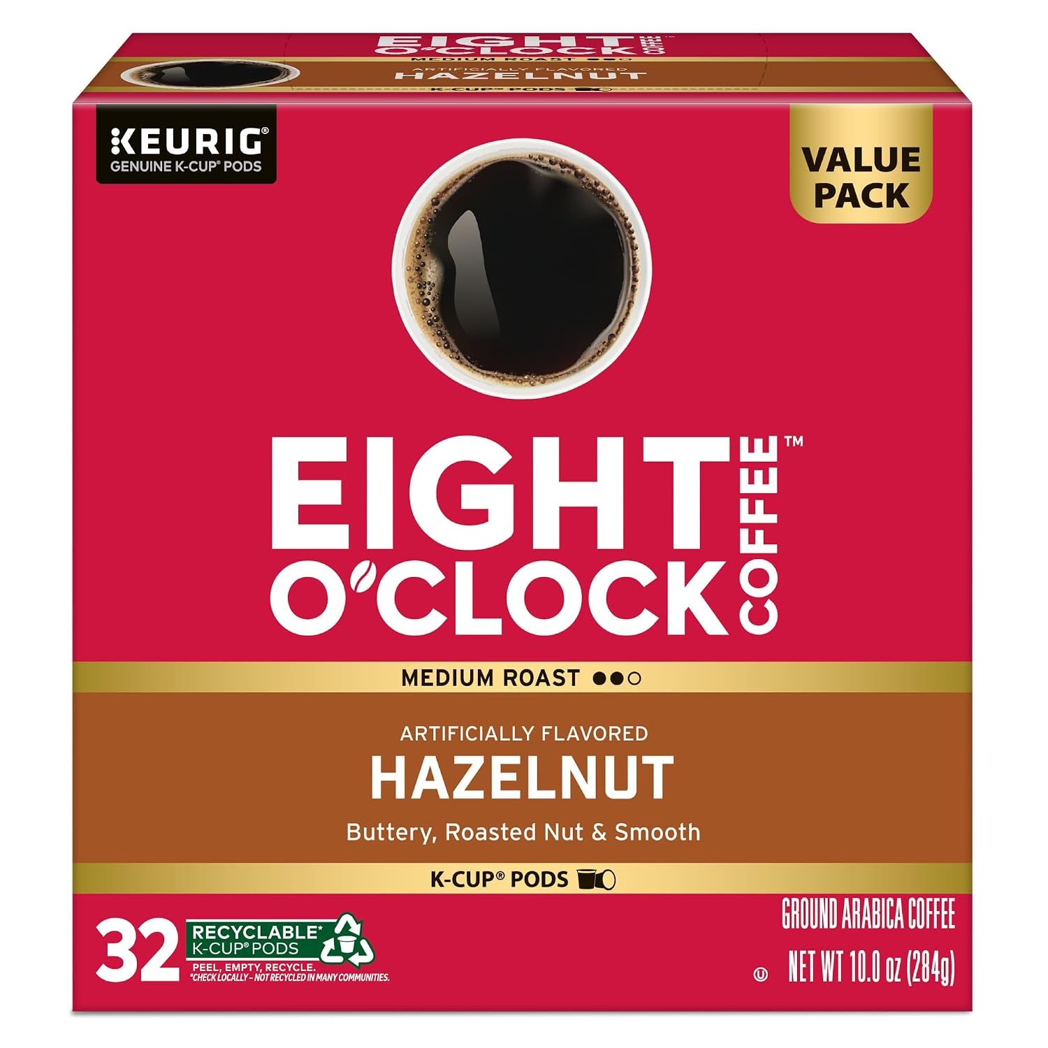 image:imageEight OClock Coffee Colombian Peaks SingleServe Keurig KCup Pods Medium Roast Coffee Pods 96 CountHazelnut