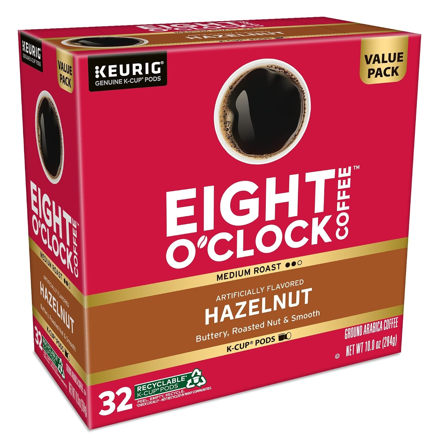 image:imageEight OClock Coffee Colombian Peaks SingleServe Keurig KCup Pods Medium Roast Coffee Pods 96 CountHazelnut
