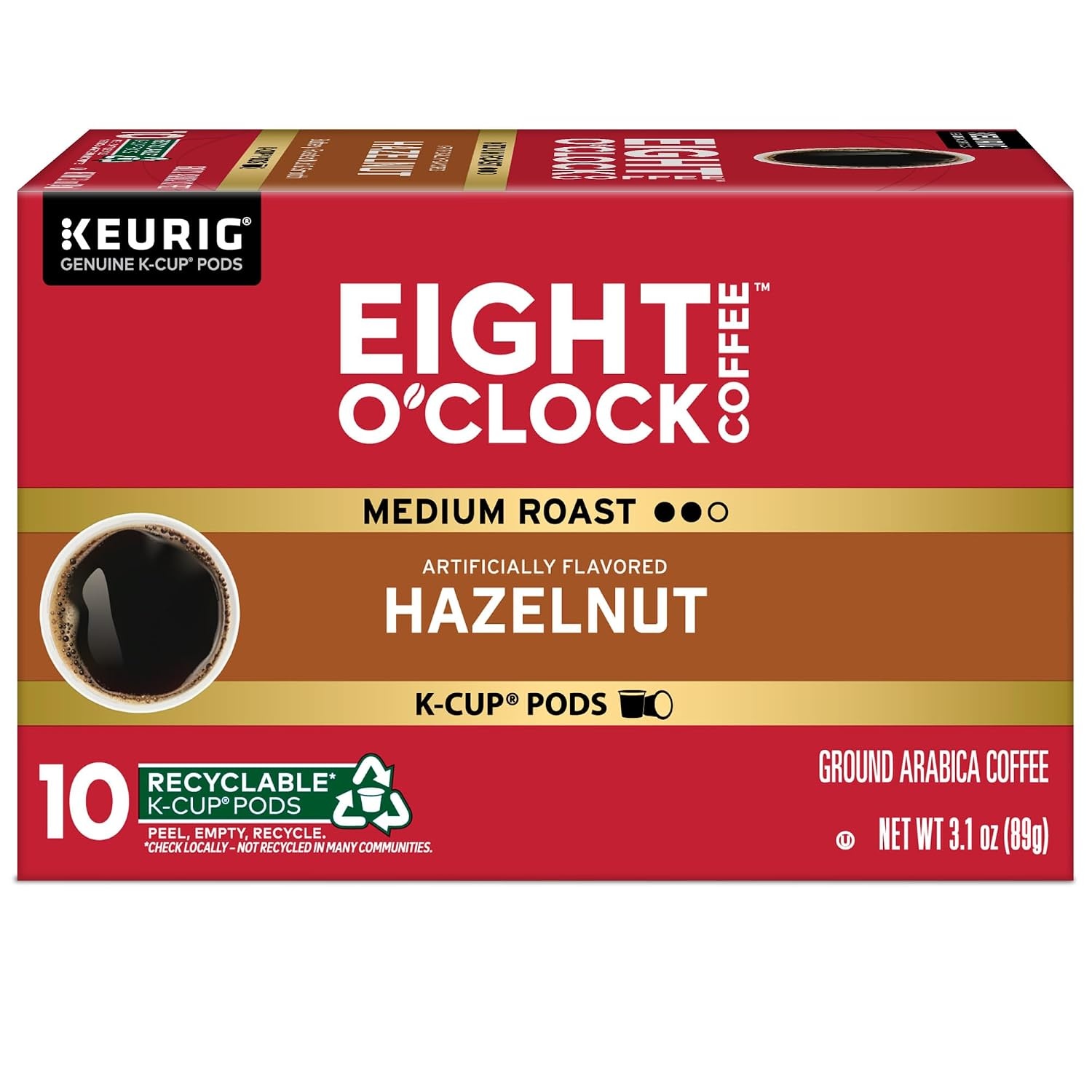 image:imageEight OClock Coffee Colombian Peaks SingleServe Keurig KCup Pods Medium Roast Coffee Pods 96 CountHazelnut