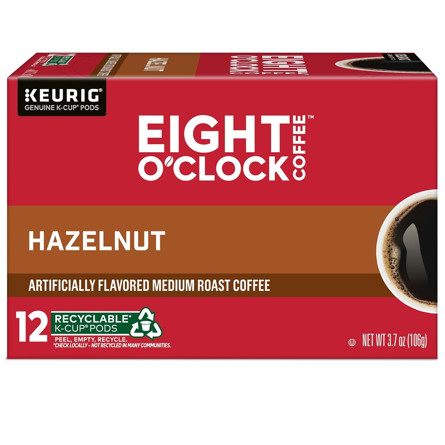 image:imageEight OClock Coffee Colombian Peaks SingleServe Keurig KCup Pods Medium Roast Coffee Pods 96 CountHazelnut