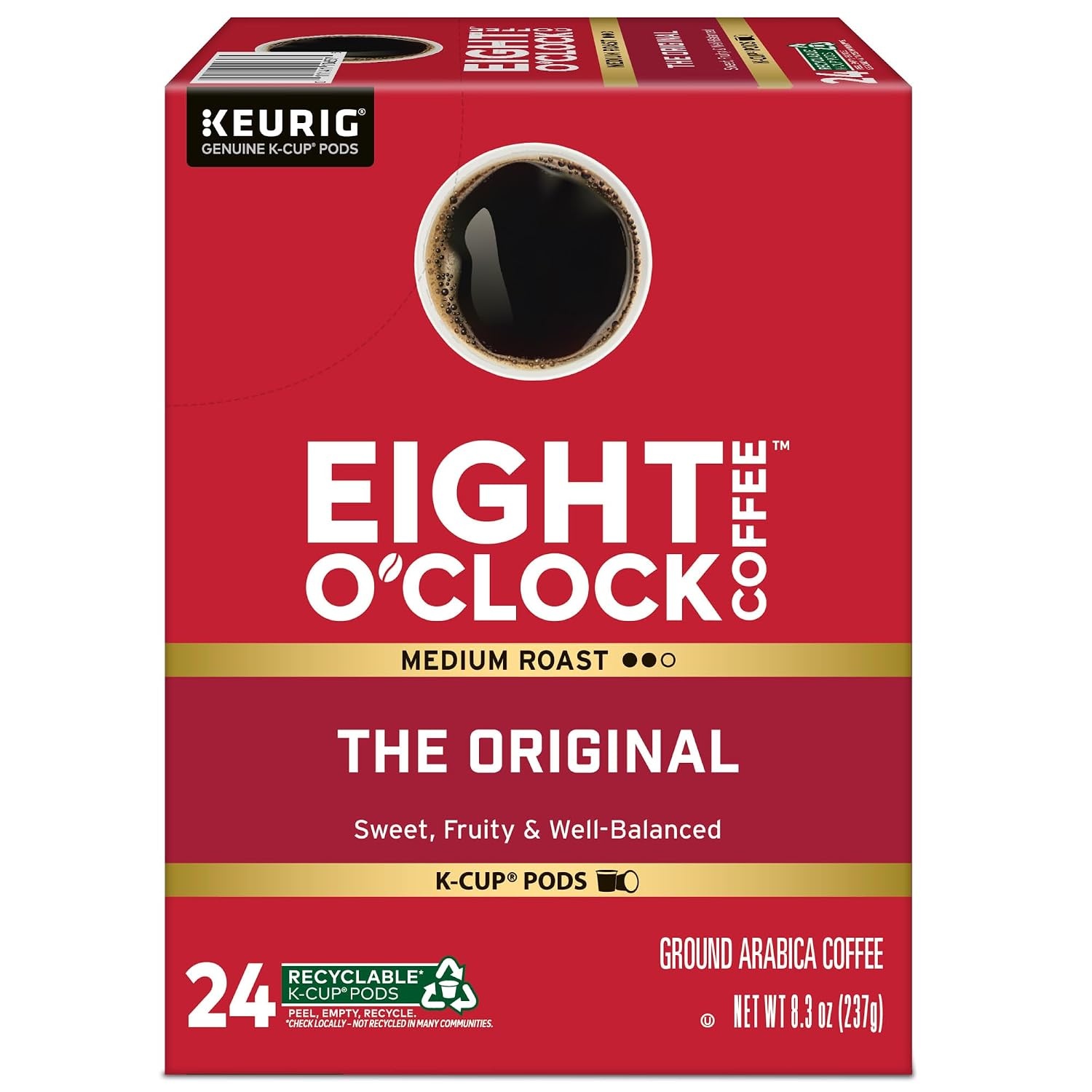 image:imageEight OClock Coffee Colombian Peaks SingleServe Keurig KCup Pods Medium Roast Coffee Pods 96 CountThe Original