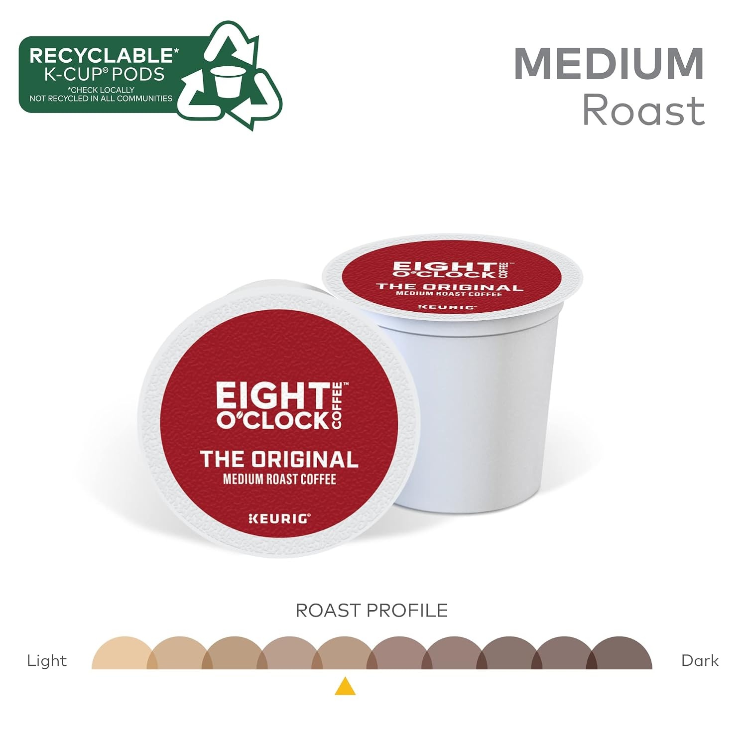 image:imageEight OClock Coffee Colombian Peaks SingleServe Keurig KCup Pods Medium Roast Coffee Pods 96 CountThe Original