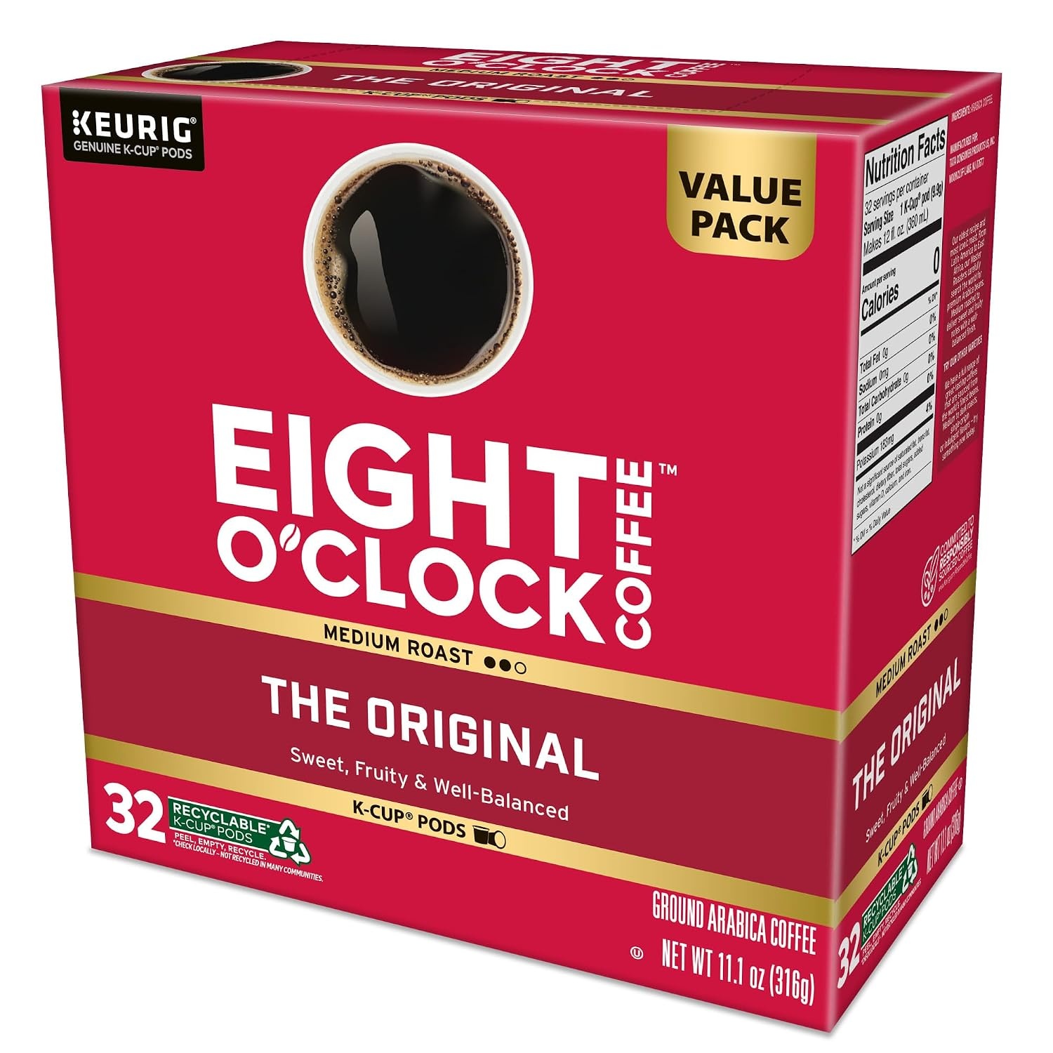 image:imageEight OClock Coffee Colombian Peaks SingleServe Keurig KCup Pods Medium Roast Coffee Pods 96 CountThe Original
