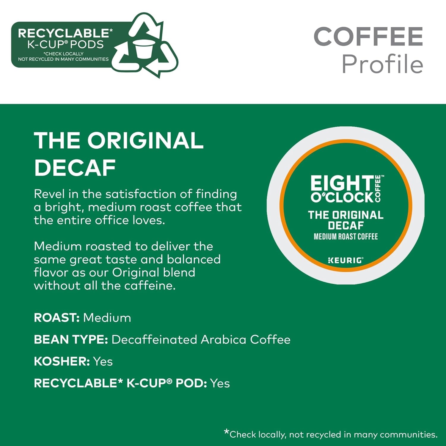 image:imageEight OClock Coffee Colombian Peaks SingleServe Keurig KCup Pods Medium Roast Coffee Pods 96 CountThe Original