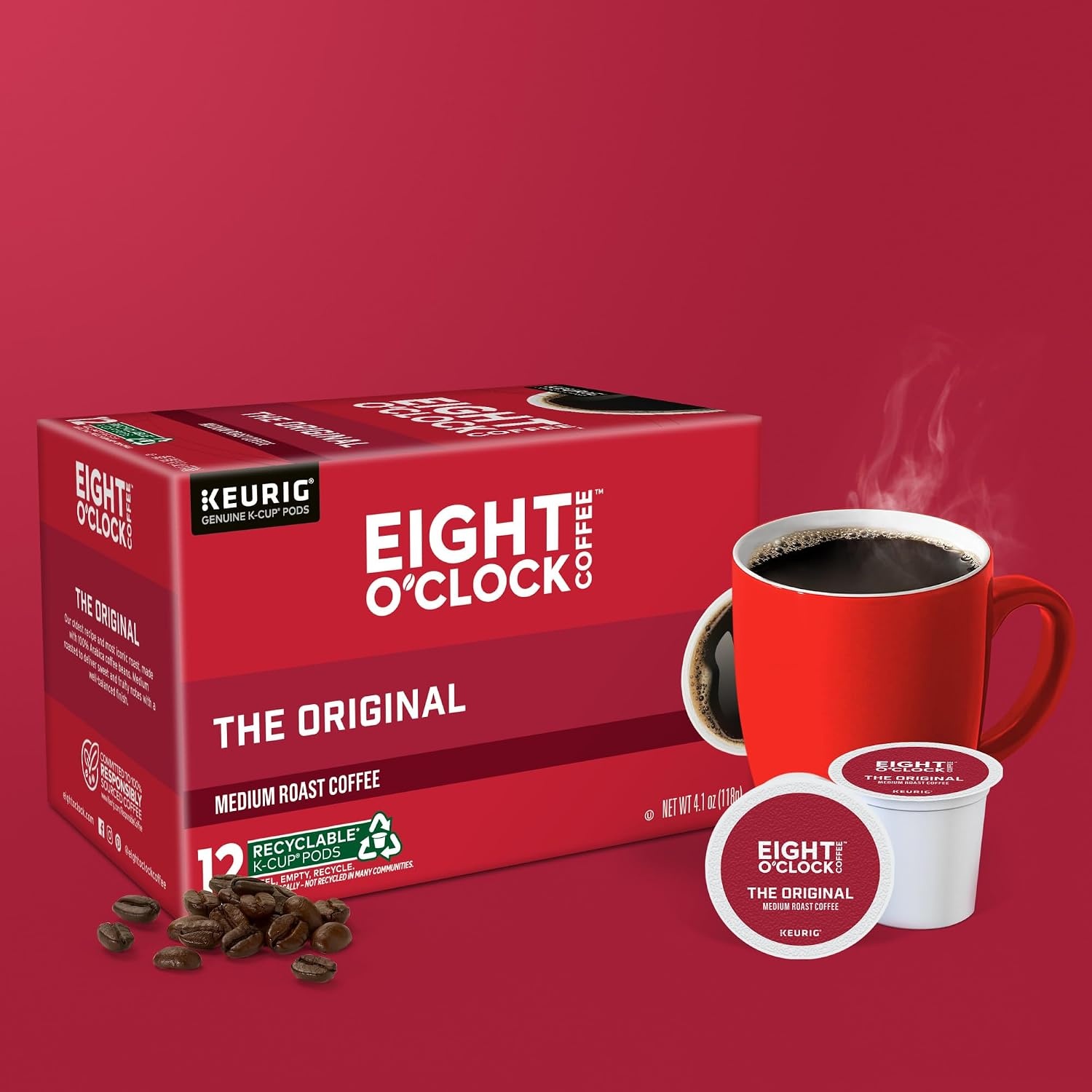 image:imageEight OClock Coffee Colombian Peaks SingleServe Keurig KCup Pods Medium Roast Coffee Pods 96 CountThe Original