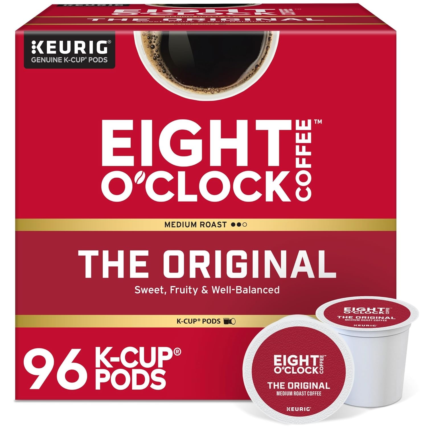 image:imageEight OClock Coffee Colombian Peaks SingleServe Keurig KCup Pods Medium Roast Coffee Pods 96 CountThe Original