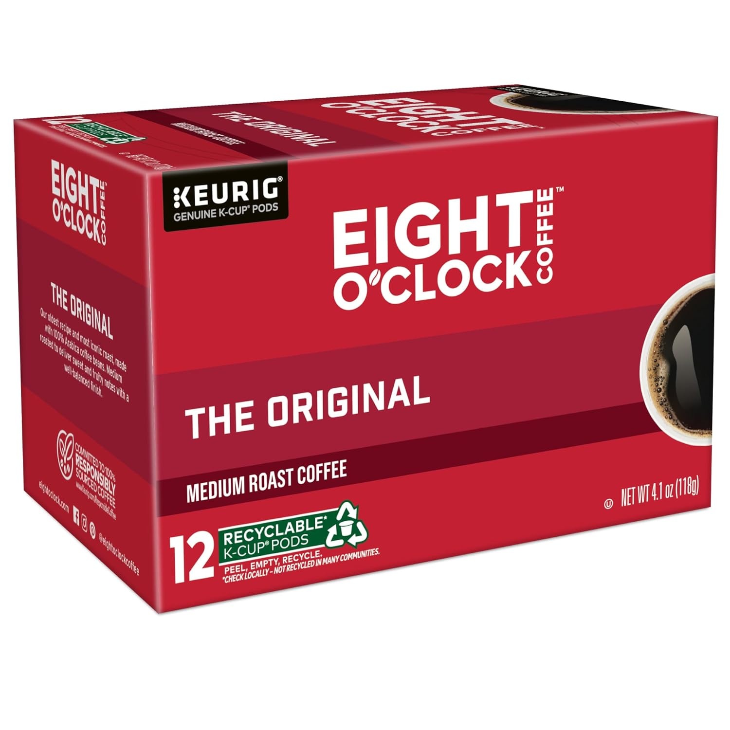 image:imageEight OClock Coffee Colombian Peaks SingleServe Keurig KCup Pods Medium Roast Coffee Pods 96 CountThe Original