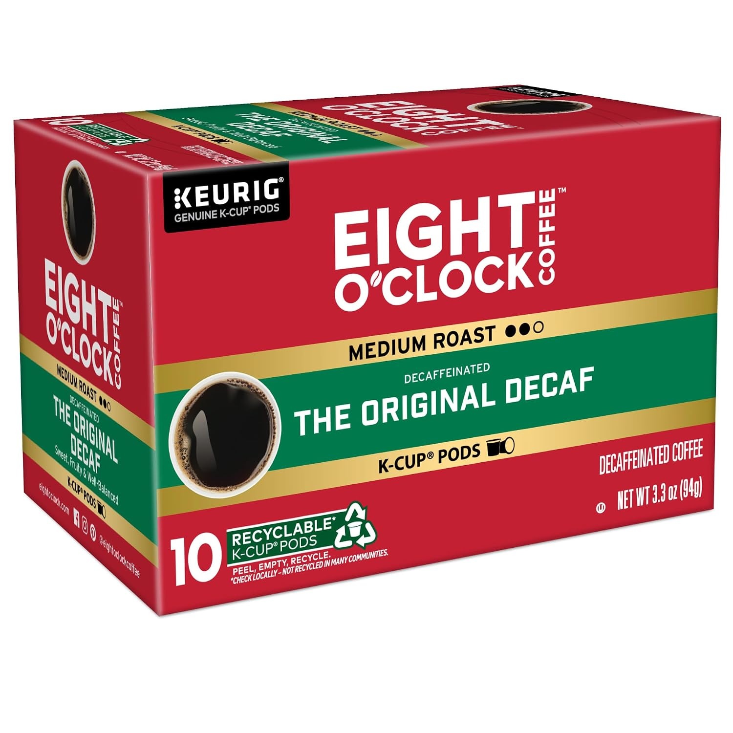 image:imageEight OClock Coffee Colombian Peaks SingleServe Keurig KCup Pods Medium Roast Coffee Pods 96 CountThe Original