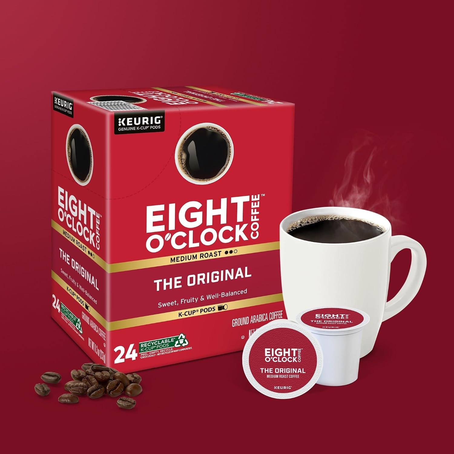 image:imageEight OClock Coffee Colombian Peaks SingleServe Keurig KCup Pods Medium Roast Coffee Pods 96 CountThe Original