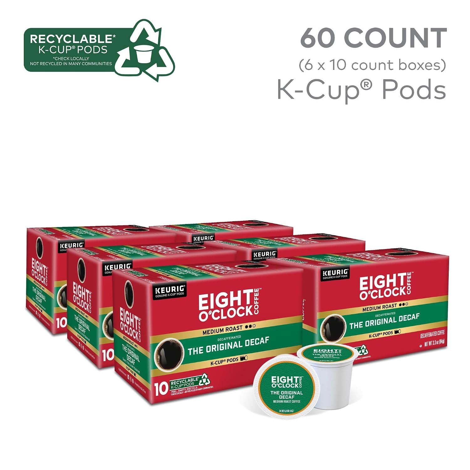 image:imageEight OClock Coffee Colombian Peaks SingleServe Keurig KCup Pods Medium Roast Coffee Pods 96 CountThe Original