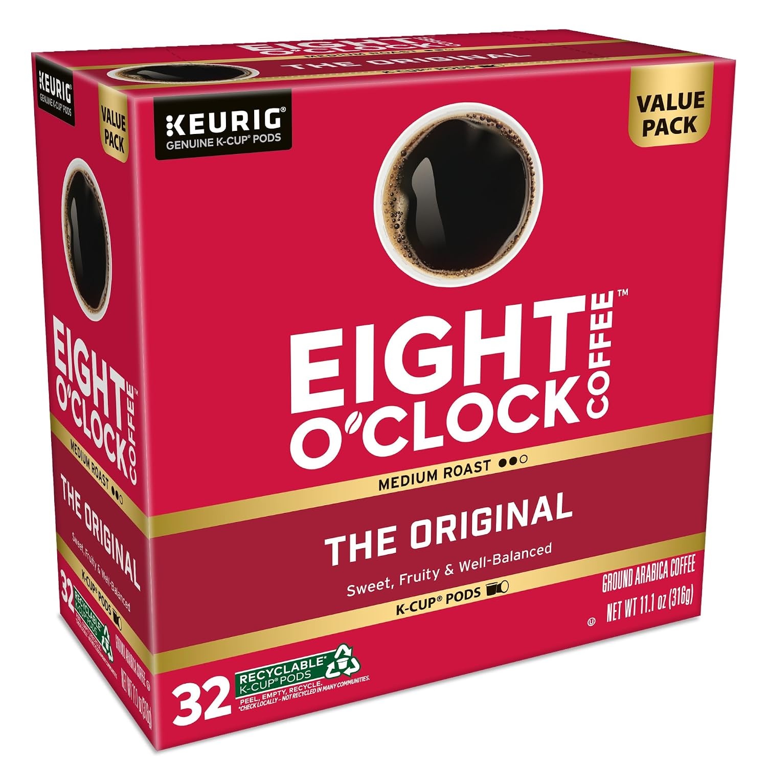 image:imageEight OClock Coffee Colombian Peaks SingleServe Keurig KCup Pods Medium Roast Coffee Pods 96 CountThe Original