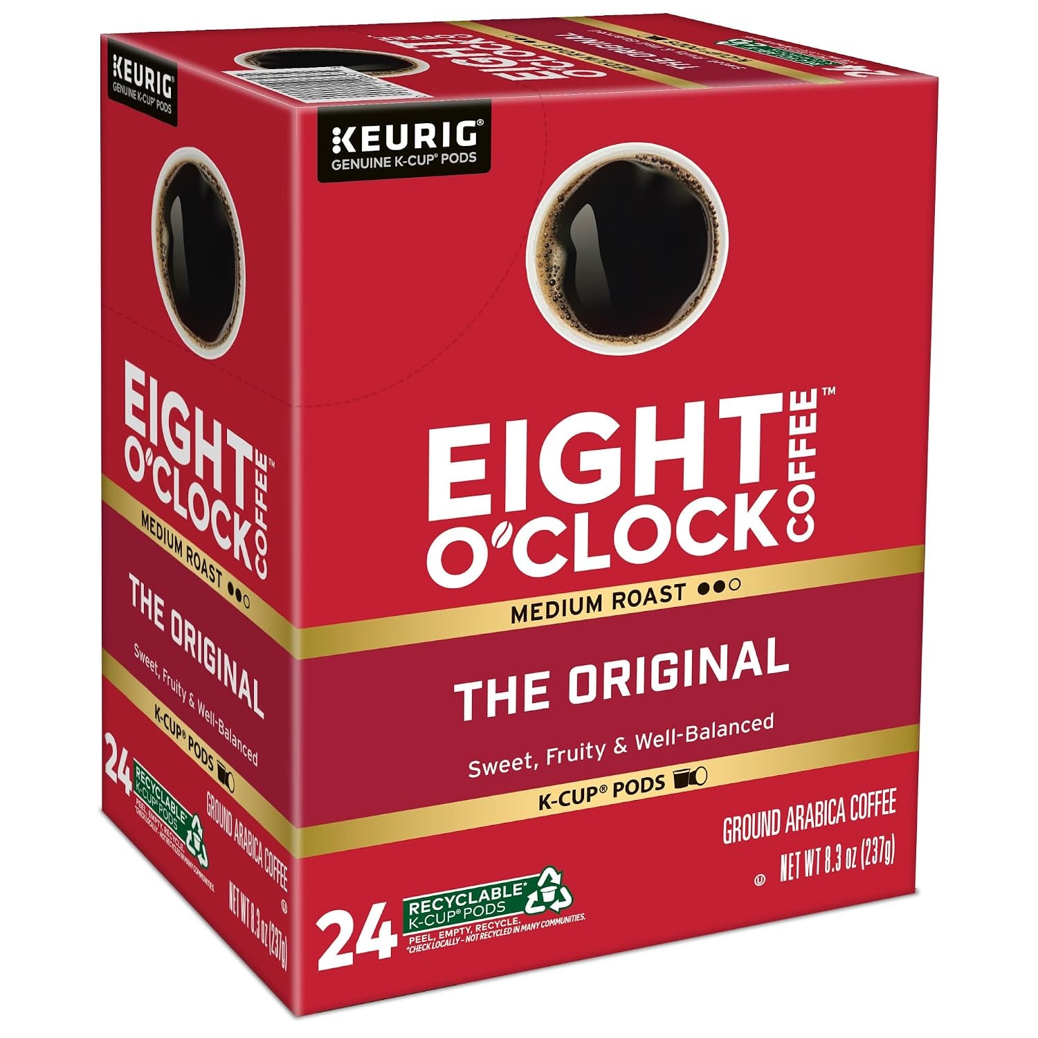 image:imageEight OClock Coffee Colombian Peaks SingleServe Keurig KCup Pods Medium Roast Coffee Pods 96 CountThe Original