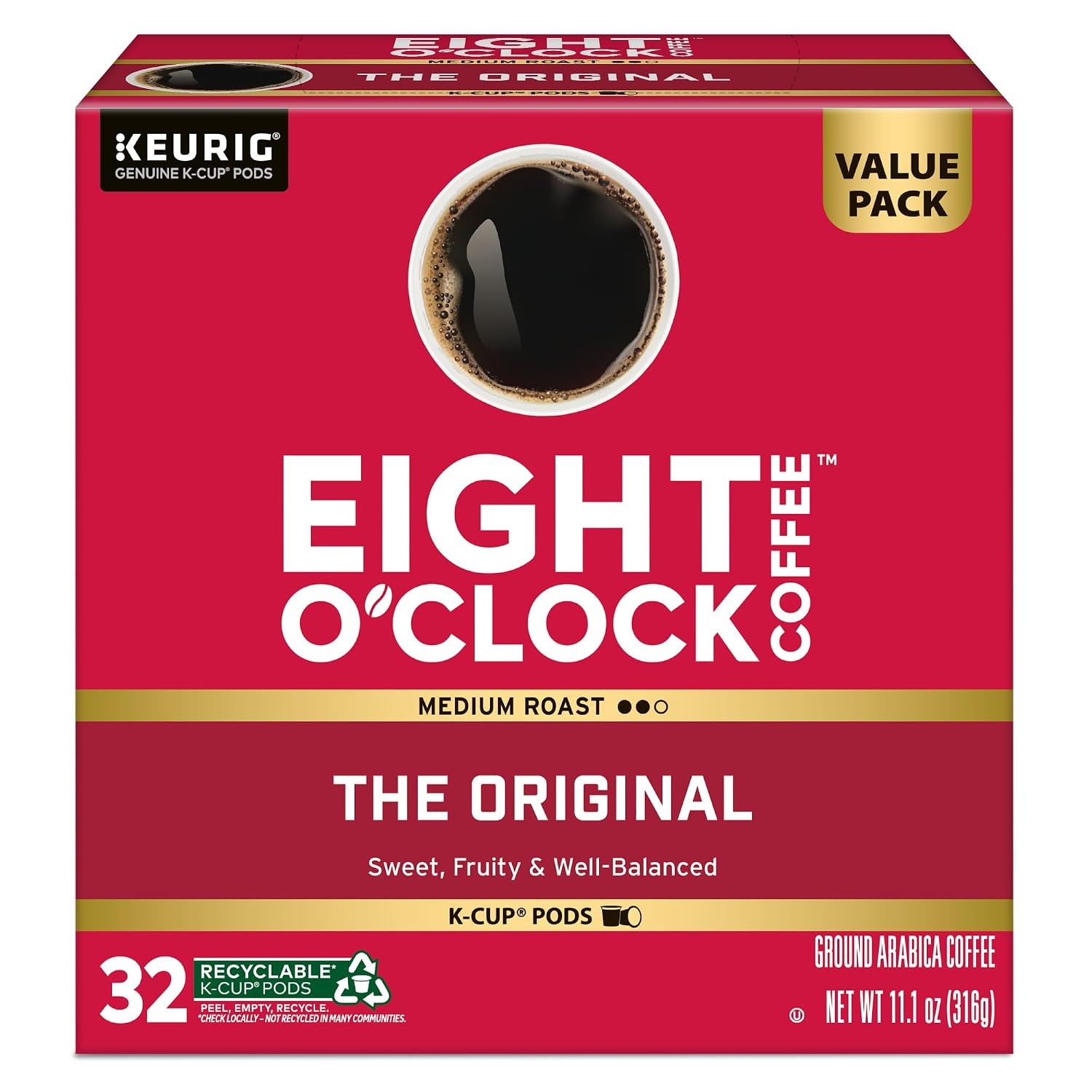 image:imageEight OClock Coffee Colombian Peaks SingleServe Keurig KCup Pods Medium Roast Coffee Pods 96 CountThe Original