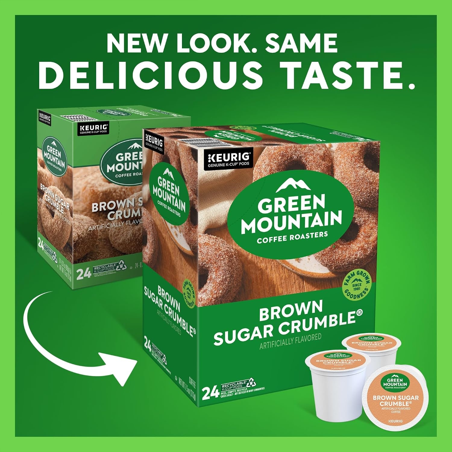 image:imageGreen Mountain Coffee Roasters Caramel Vanilla Cream Coffee Keurig SingleServe KCup pods Light Roast 96 CountBrown Sugar Crumble