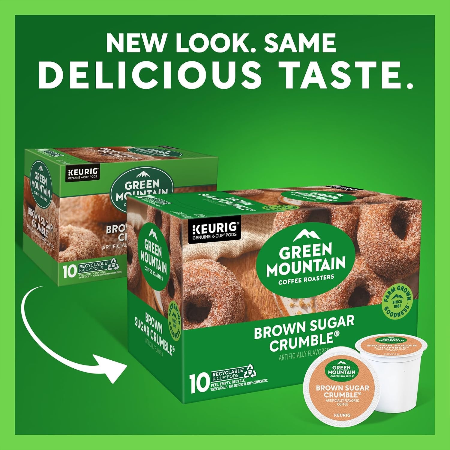 image:imageGreen Mountain Coffee Roasters Caramel Vanilla Cream Coffee Keurig SingleServe KCup pods Light Roast 96 CountBrown Sugar Crumble