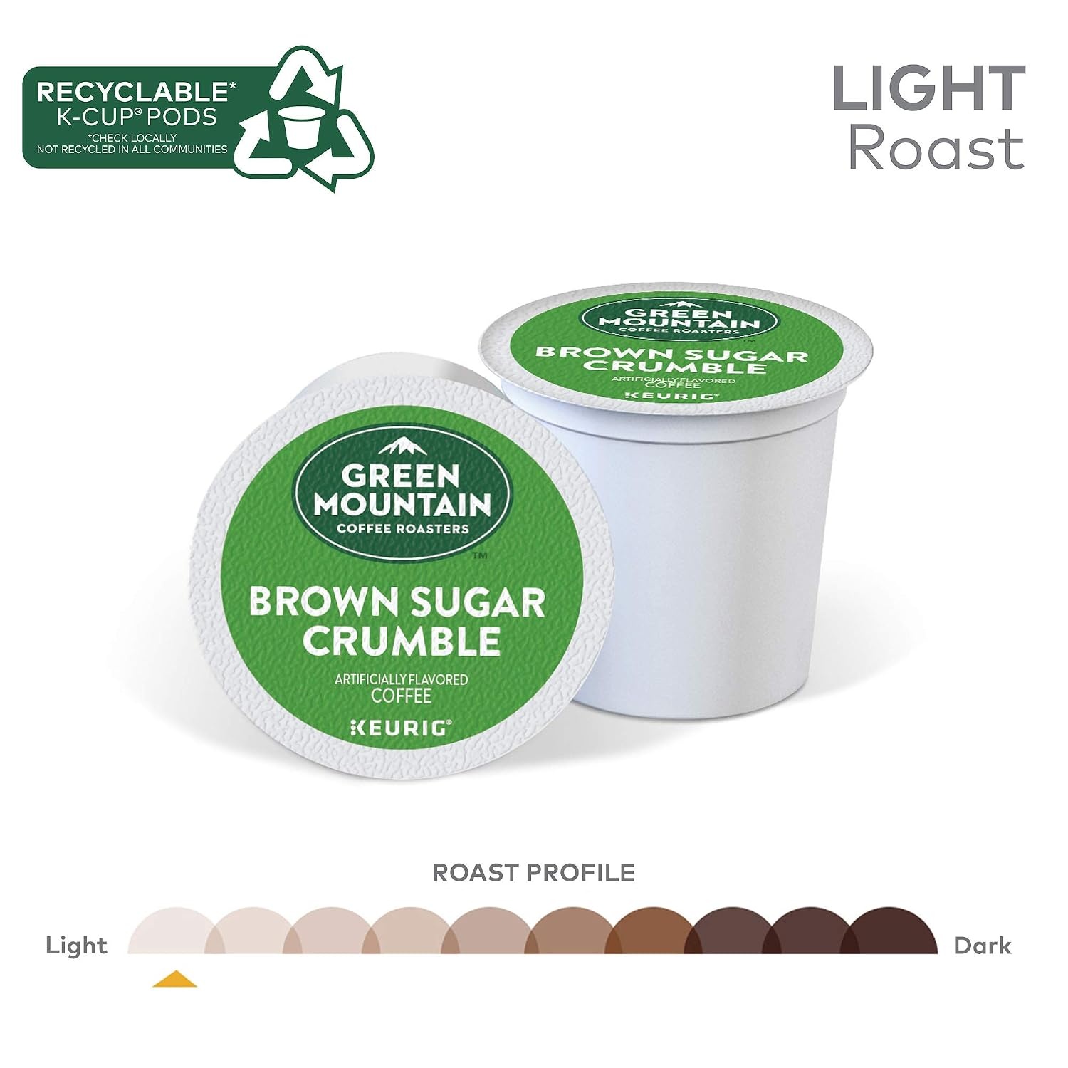 image:imageGreen Mountain Coffee Roasters Caramel Vanilla Cream Coffee Keurig SingleServe KCup pods Light Roast 96 CountBrown Sugar Crumble