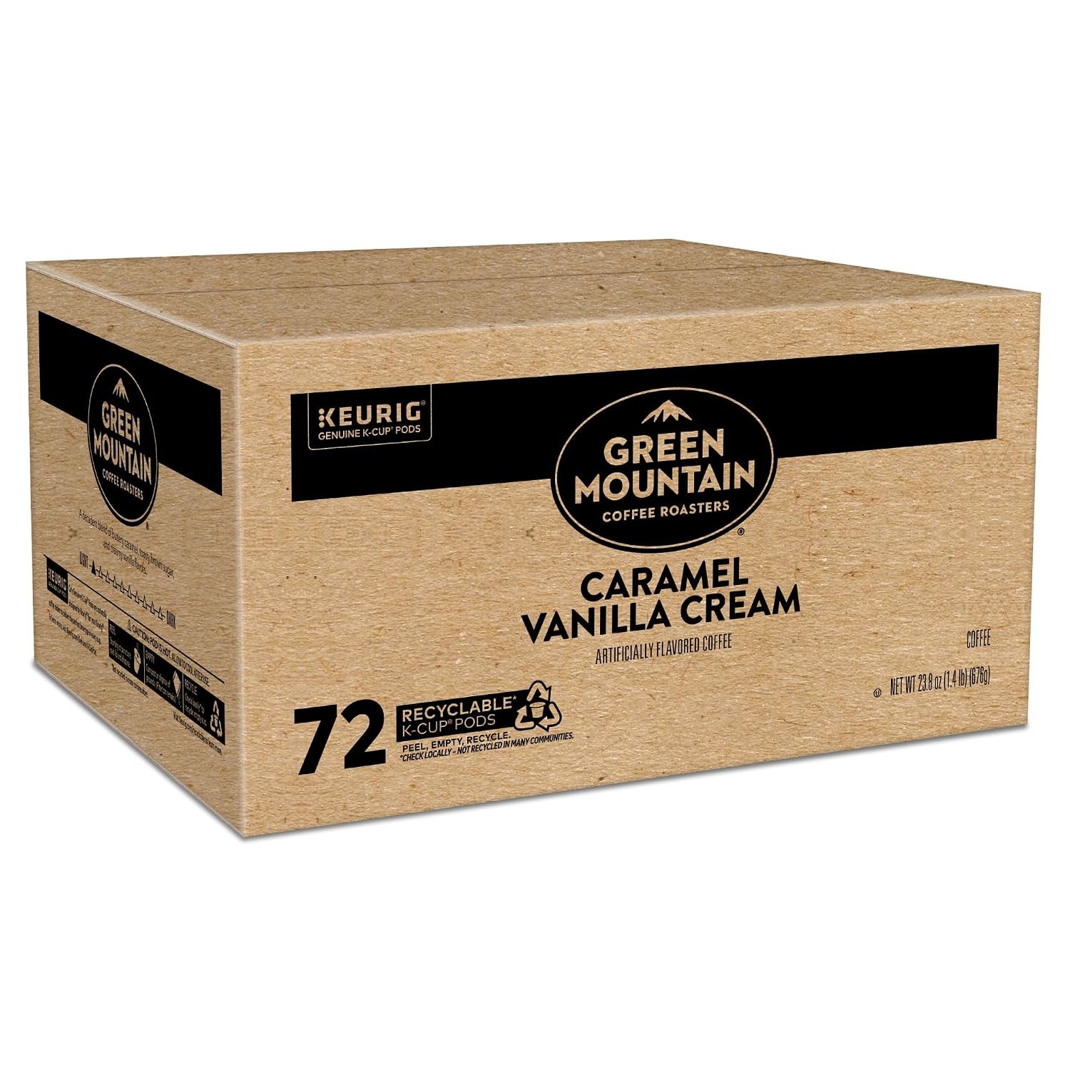 image:imageGreen Mountain Coffee Roasters Caramel Vanilla Cream Coffee Keurig SingleServe KCup pods Light Roast 96 CountCaramel Vanilla Cream