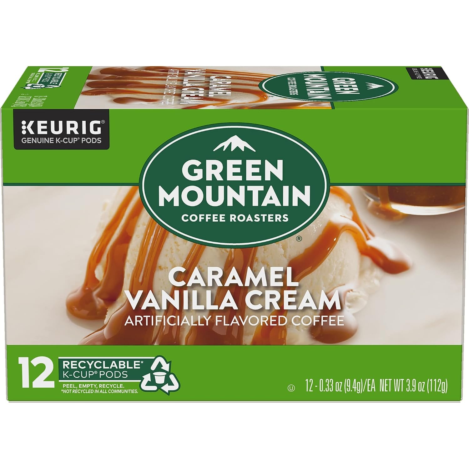 image:imageGreen Mountain Coffee Roasters Caramel Vanilla Cream Coffee Keurig SingleServe KCup pods Light Roast 96 CountCaramel Vanilla Cream