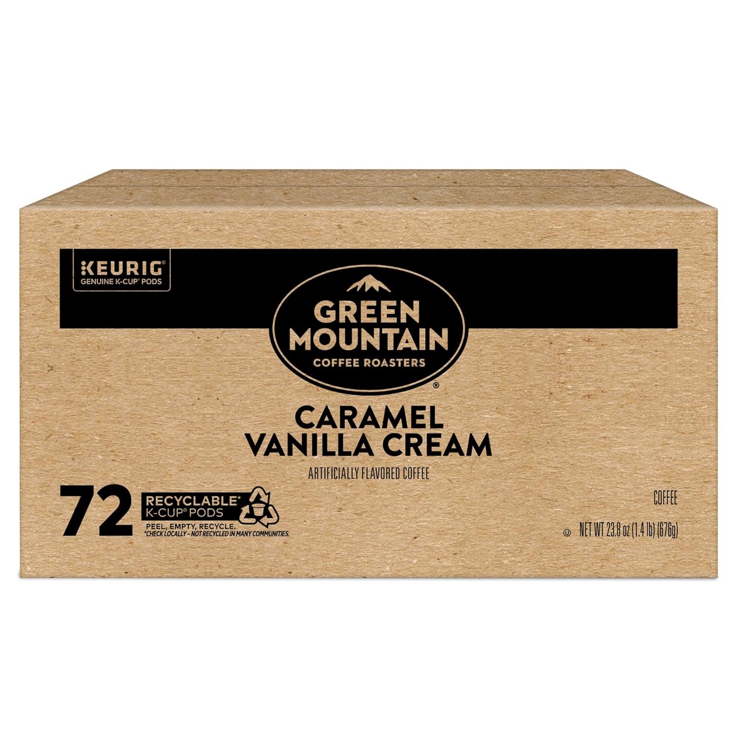 image:imageGreen Mountain Coffee Roasters Caramel Vanilla Cream Coffee Keurig SingleServe KCup pods Light Roast 96 CountCaramel Vanilla Cream
