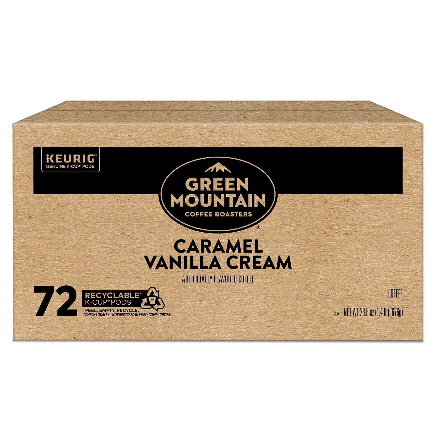 image:imageGreen Mountain Coffee Roasters Caramel Vanilla Cream Coffee Keurig SingleServe KCup pods Light Roast 96 CountCaramel Vanilla Cream
