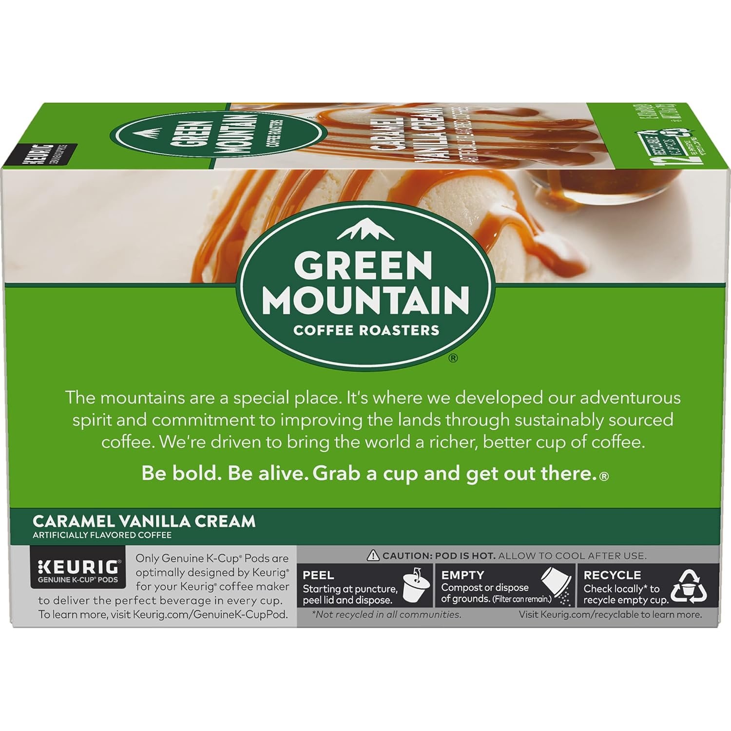 image:imageGreen Mountain Coffee Roasters Caramel Vanilla Cream Coffee Keurig SingleServe KCup pods Light Roast 96 CountCaramel Vanilla Cream