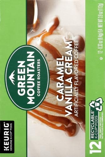 image:imageGreen Mountain Coffee Roasters Caramel Vanilla Cream Coffee Keurig SingleServe KCup pods Light Roast 96 CountCaramel Vanilla Cream