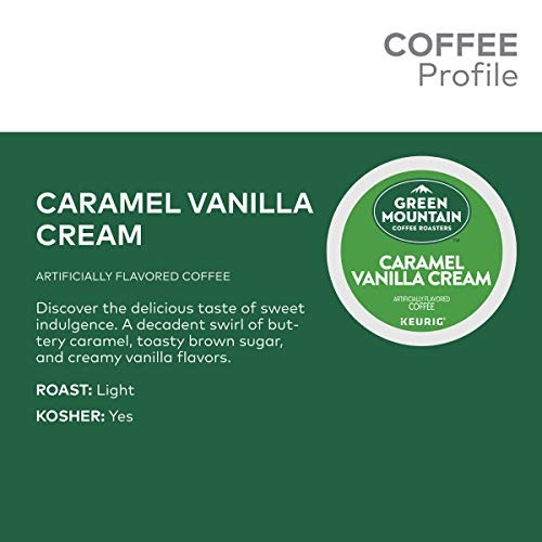 image:imageGreen Mountain Coffee Roasters Caramel Vanilla Cream Coffee Keurig SingleServe KCup pods Light Roast 96 CountCaramel Vanilla Cream