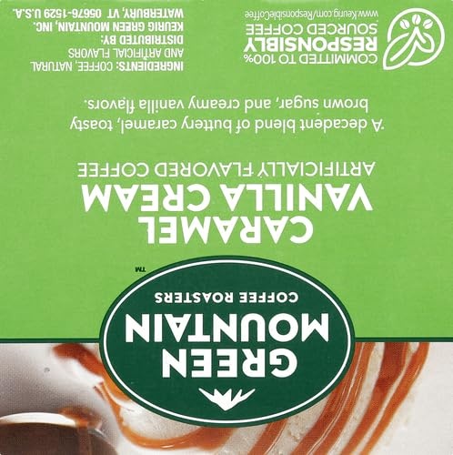 image:imageGreen Mountain Coffee Roasters Caramel Vanilla Cream Coffee Keurig SingleServe KCup pods Light Roast 96 CountCaramel Vanilla Cream