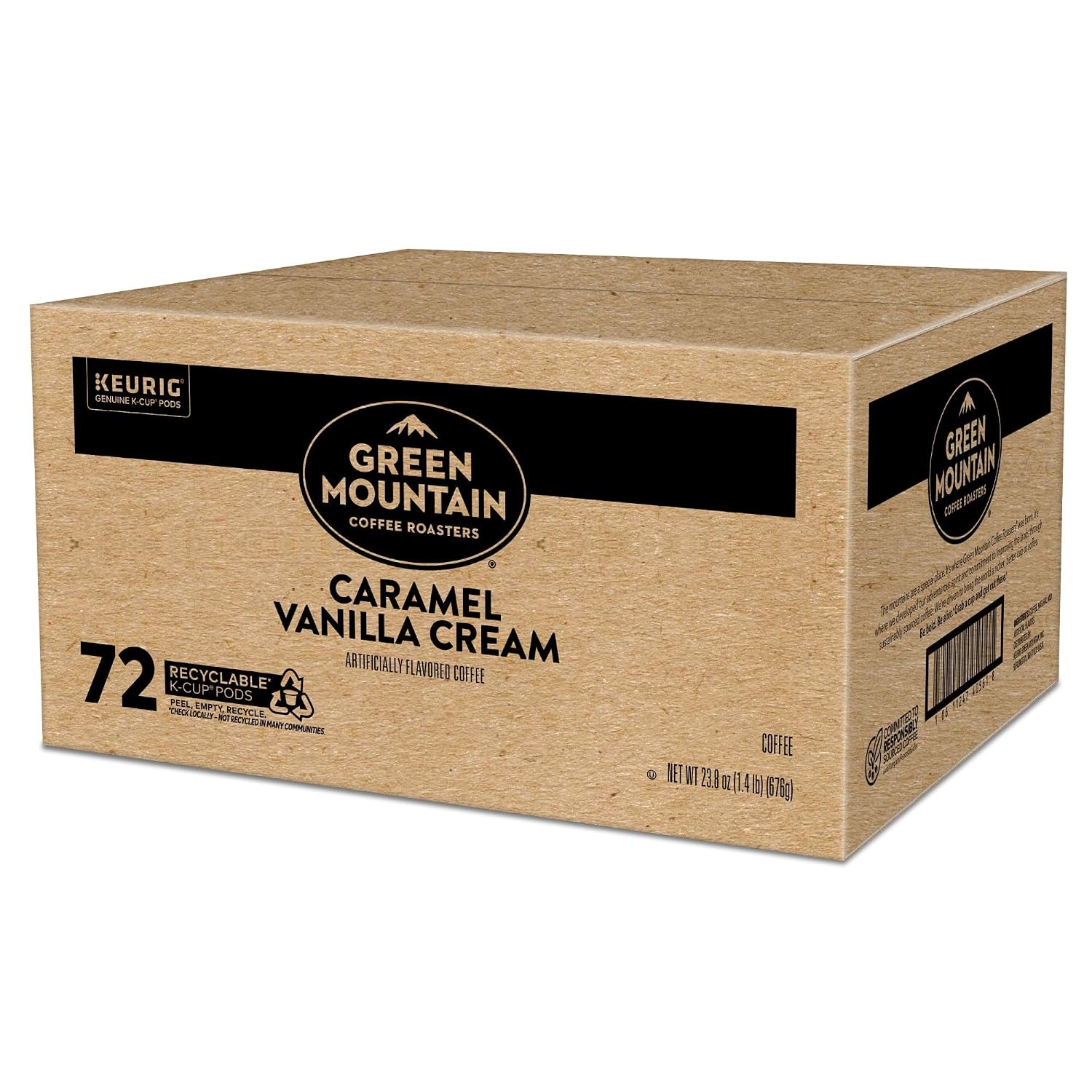 image:imageGreen Mountain Coffee Roasters Caramel Vanilla Cream Coffee Keurig SingleServe KCup pods Light Roast 96 CountCaramel Vanilla Cream