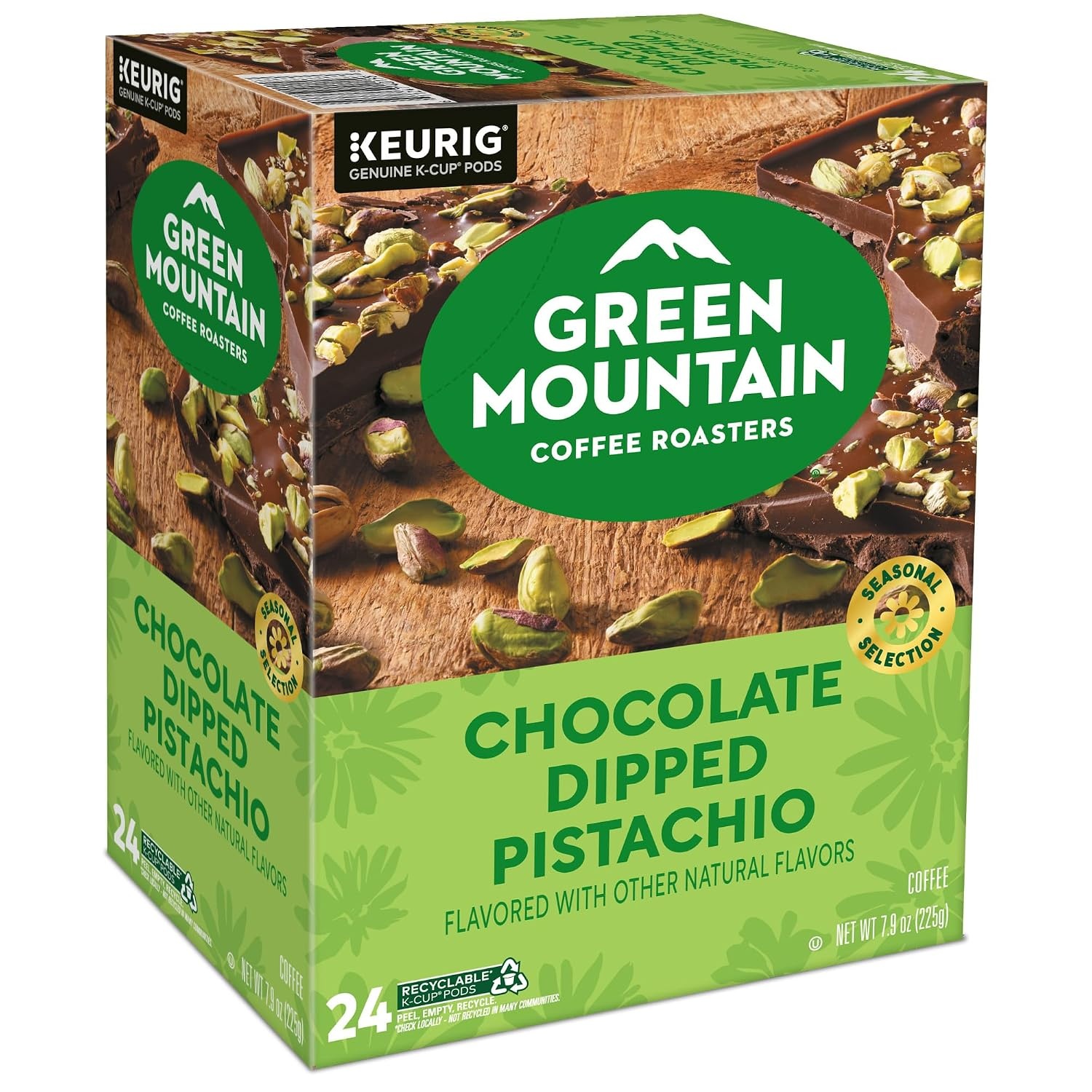 image:imageGreen Mountain Coffee Roasters Caramel Vanilla Cream Coffee Keurig SingleServe KCup pods Light Roast 96 CountChocolate Dipped Pistachio
