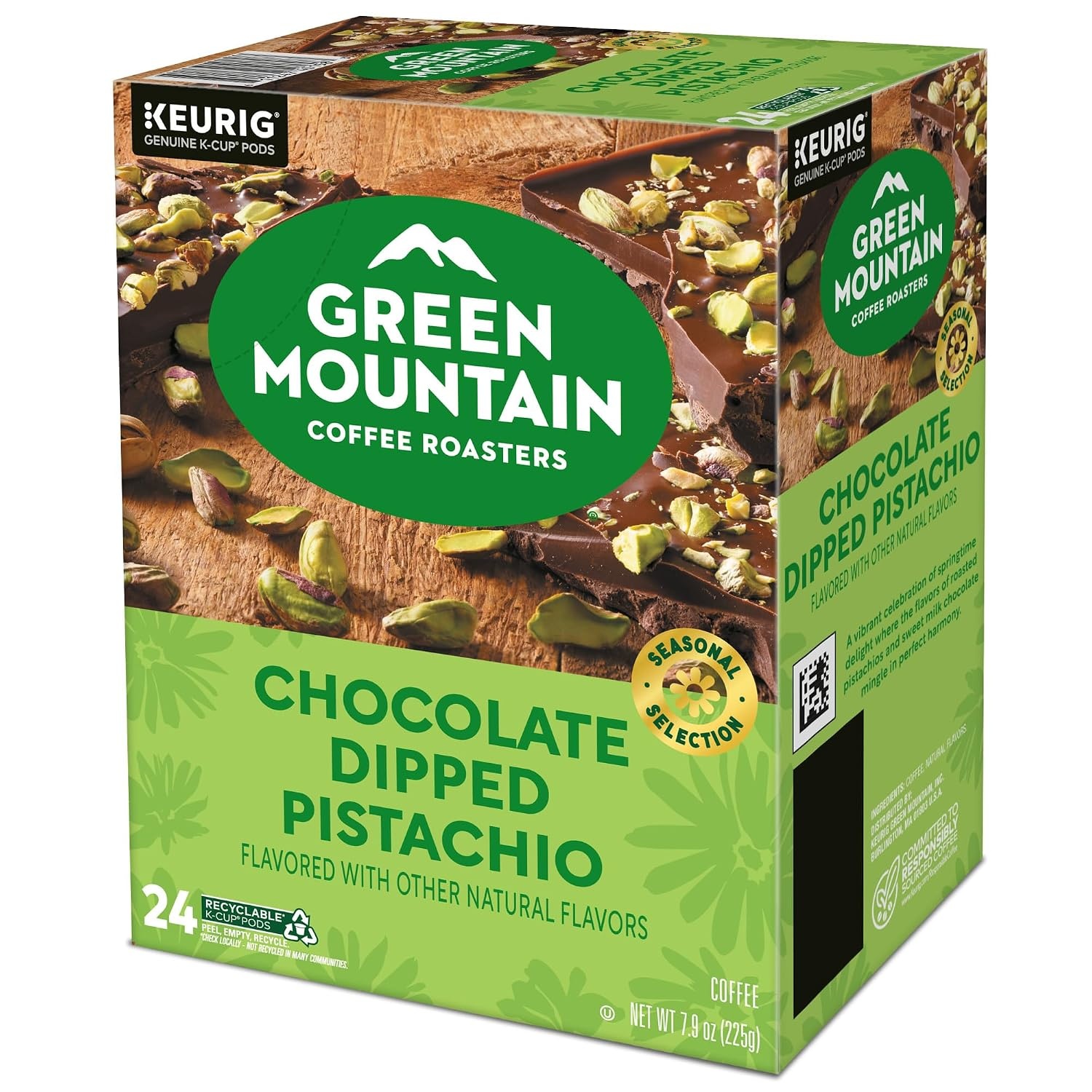 image:imageGreen Mountain Coffee Roasters Caramel Vanilla Cream Coffee Keurig SingleServe KCup pods Light Roast 96 CountChocolate Dipped Pistachio