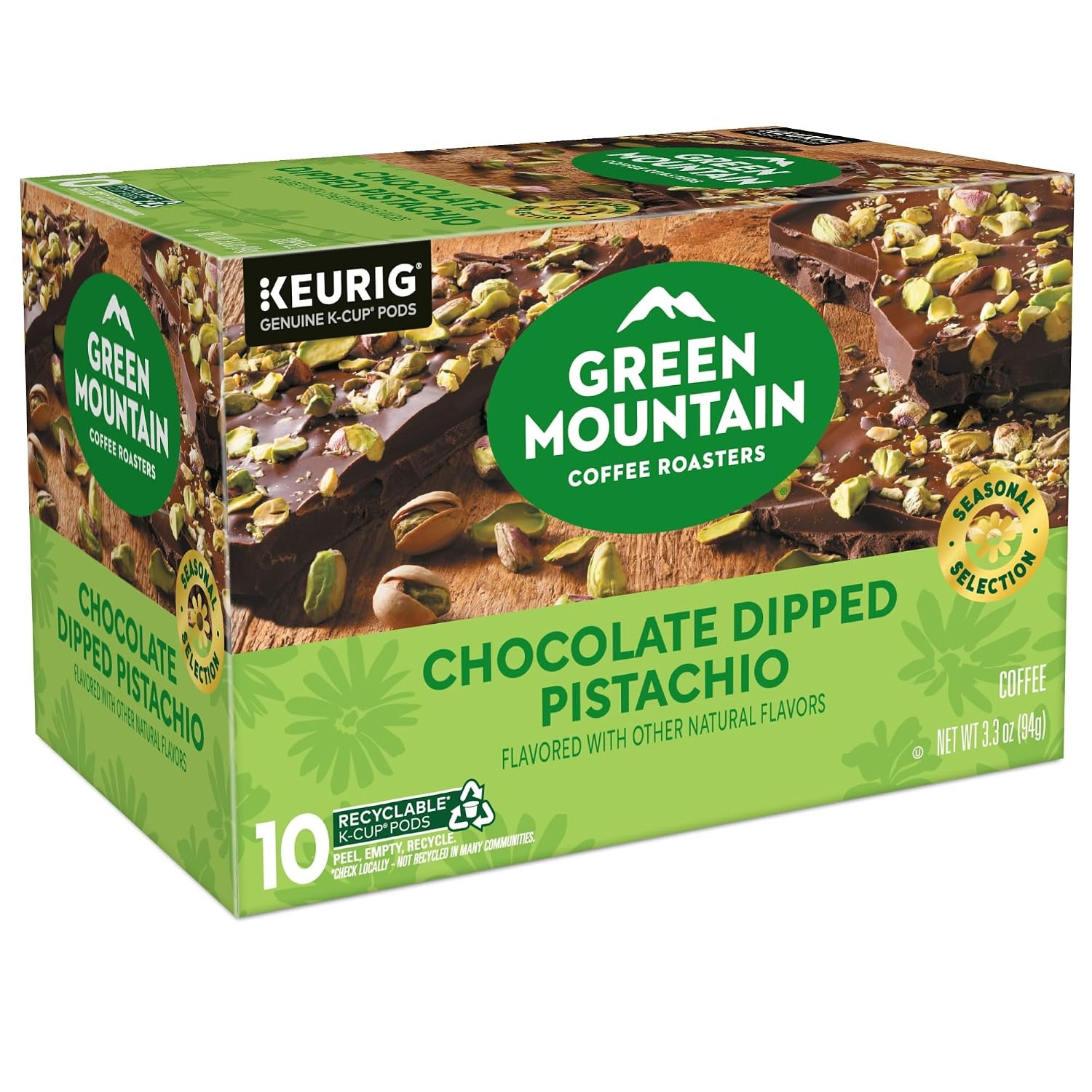 image:imageGreen Mountain Coffee Roasters Caramel Vanilla Cream Coffee Keurig SingleServe KCup pods Light Roast 96 CountChocolate Dipped Pistachio