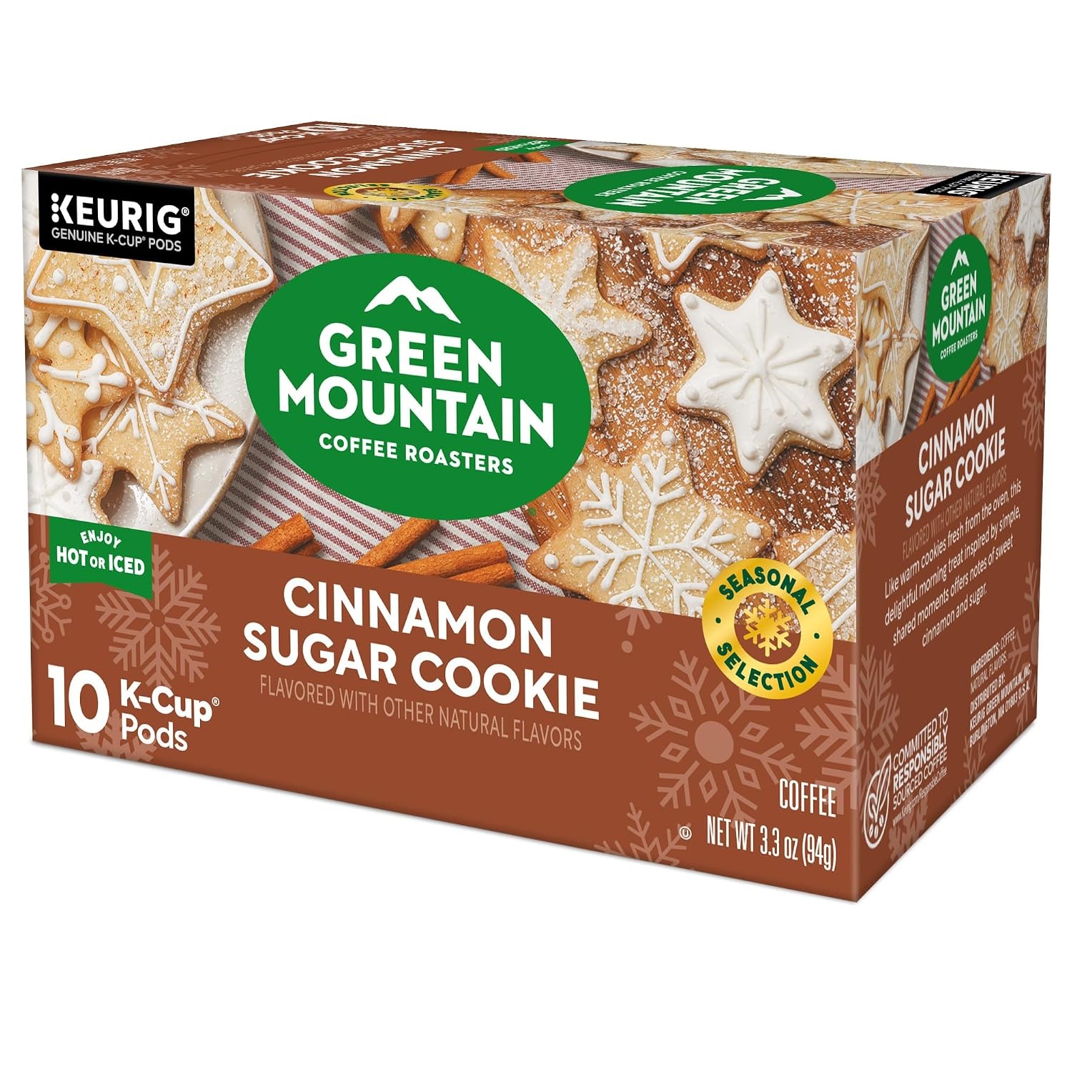 image:imageGreen Mountain Coffee Roasters Caramel Vanilla Cream Coffee Keurig SingleServe KCup pods Light Roast 96 CountCinnamon Sugar Cookie