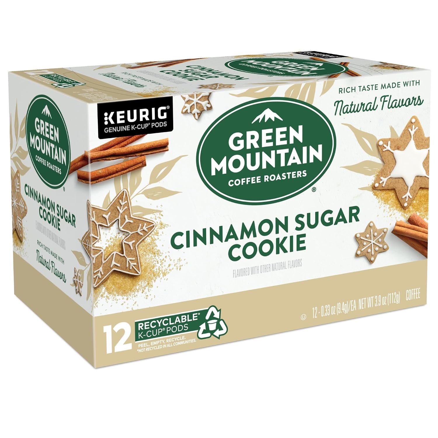 image:imageGreen Mountain Coffee Roasters Caramel Vanilla Cream Coffee Keurig SingleServe KCup pods Light Roast 96 CountCinnamon Sugar Cookie